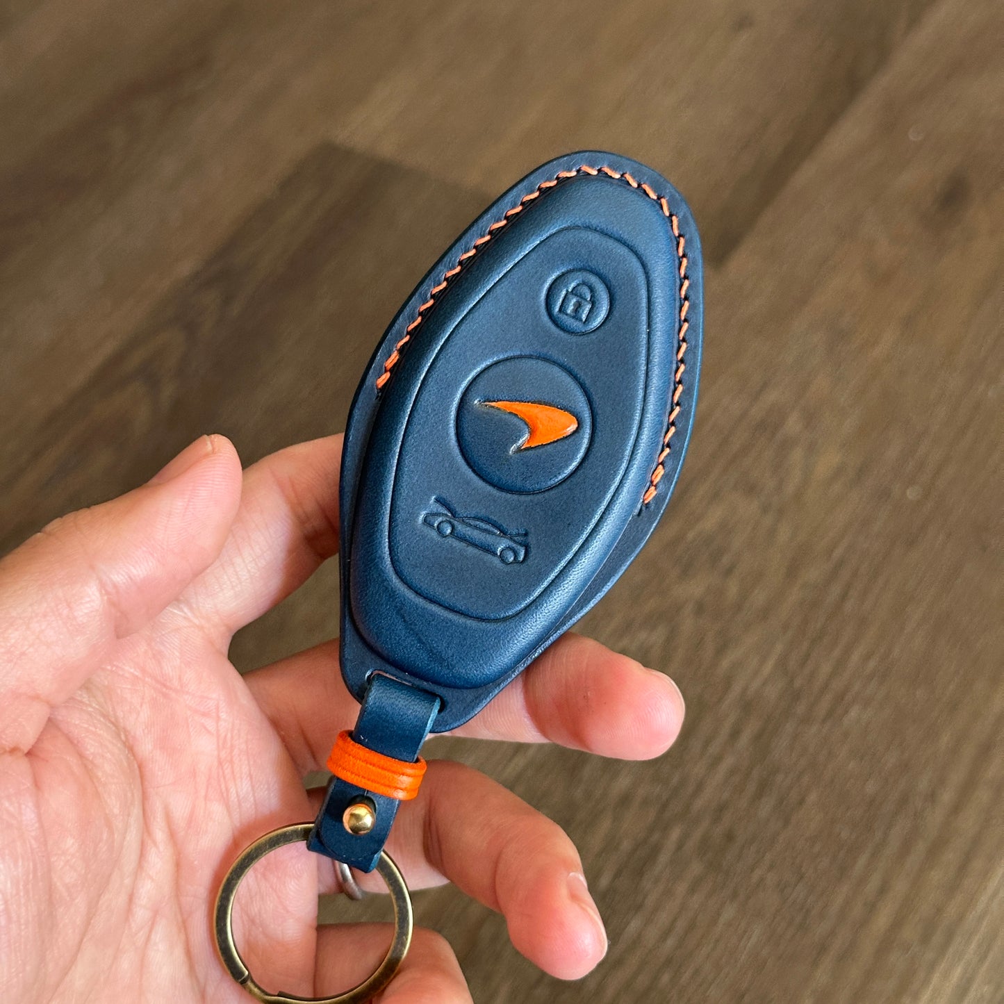 Hand-Stitched Leather Key Fob Cover for McLaren 570S /650S /720S /750S | Bespoke Luxury, Shell Cordovan