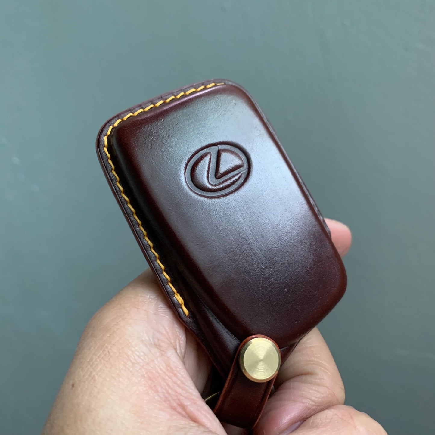 Lexus key fob cover, Shell Cordovan