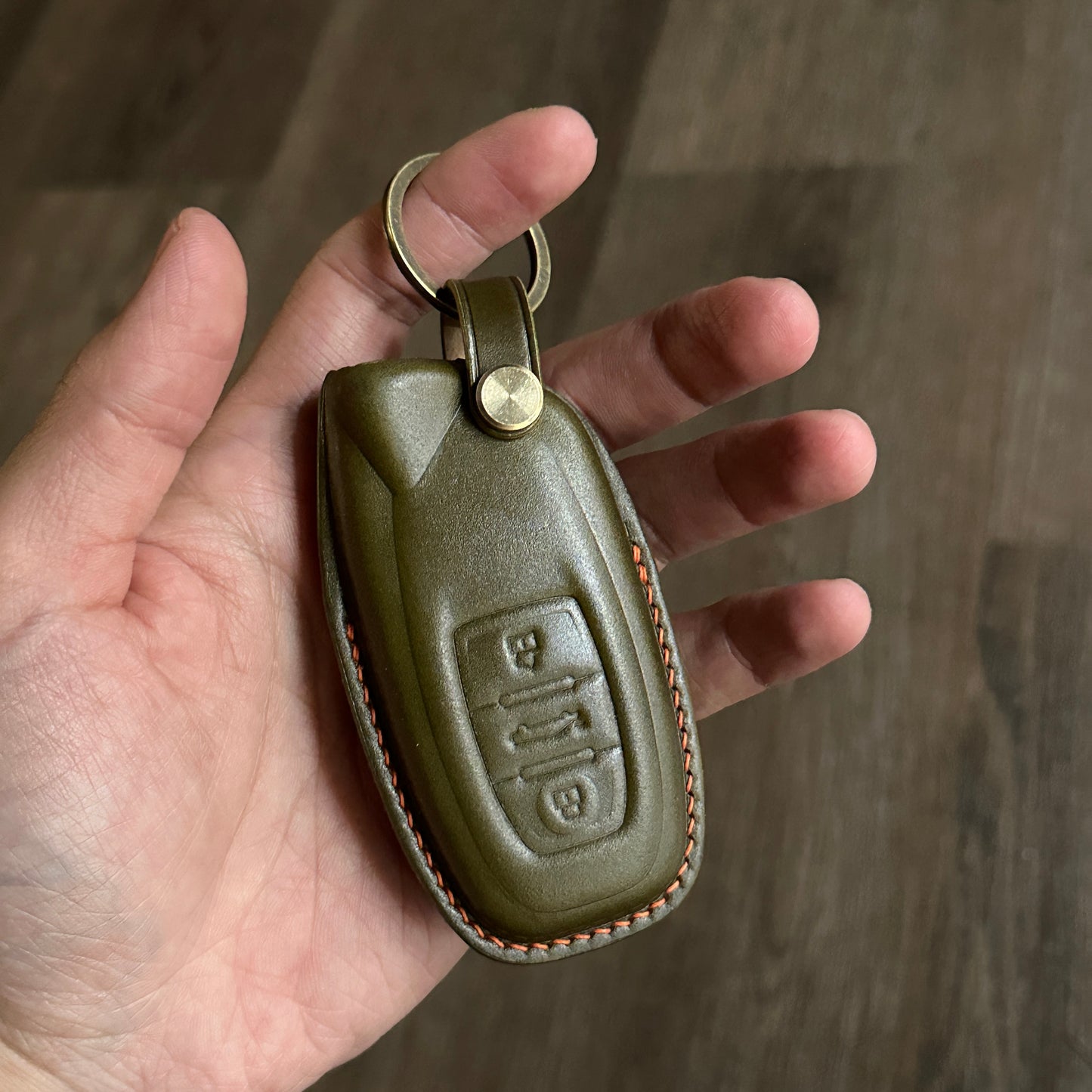 Lamborghini key fob cover, Shell Cordovan, Leather key case