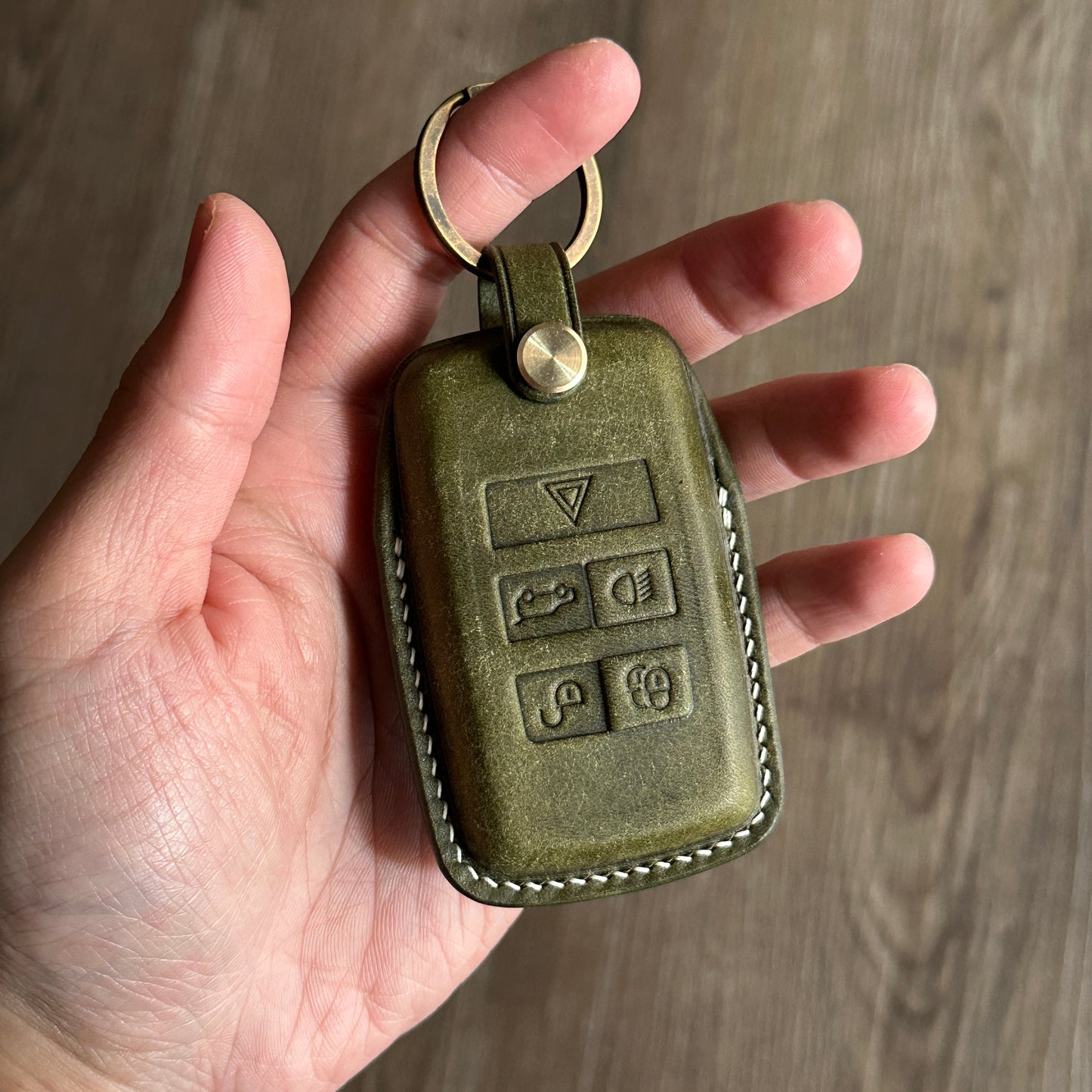 Land Rover key case, key fob cover, Pueblo leather