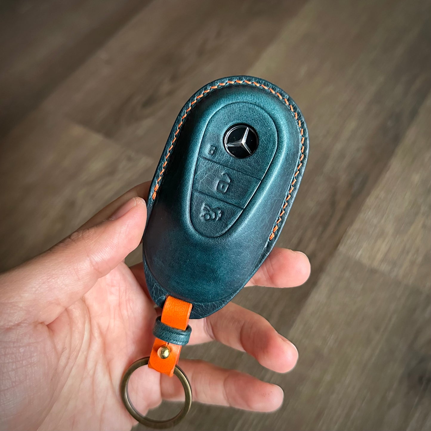 Mercedes-Benz key fob cover, Wax leather