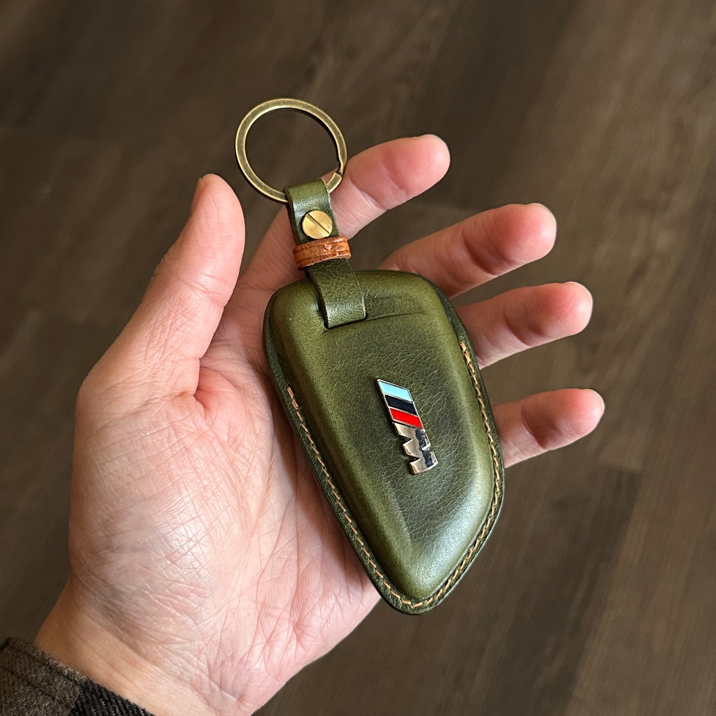 BMW key fob cover, Wax leather
