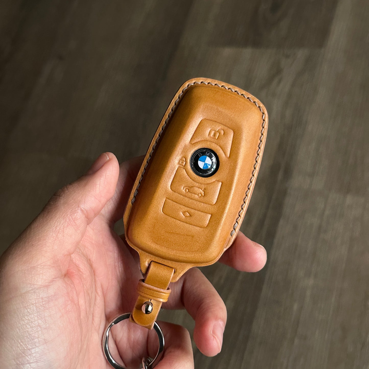 BMW key fob cover, Shell Cordovan Leather key fob case