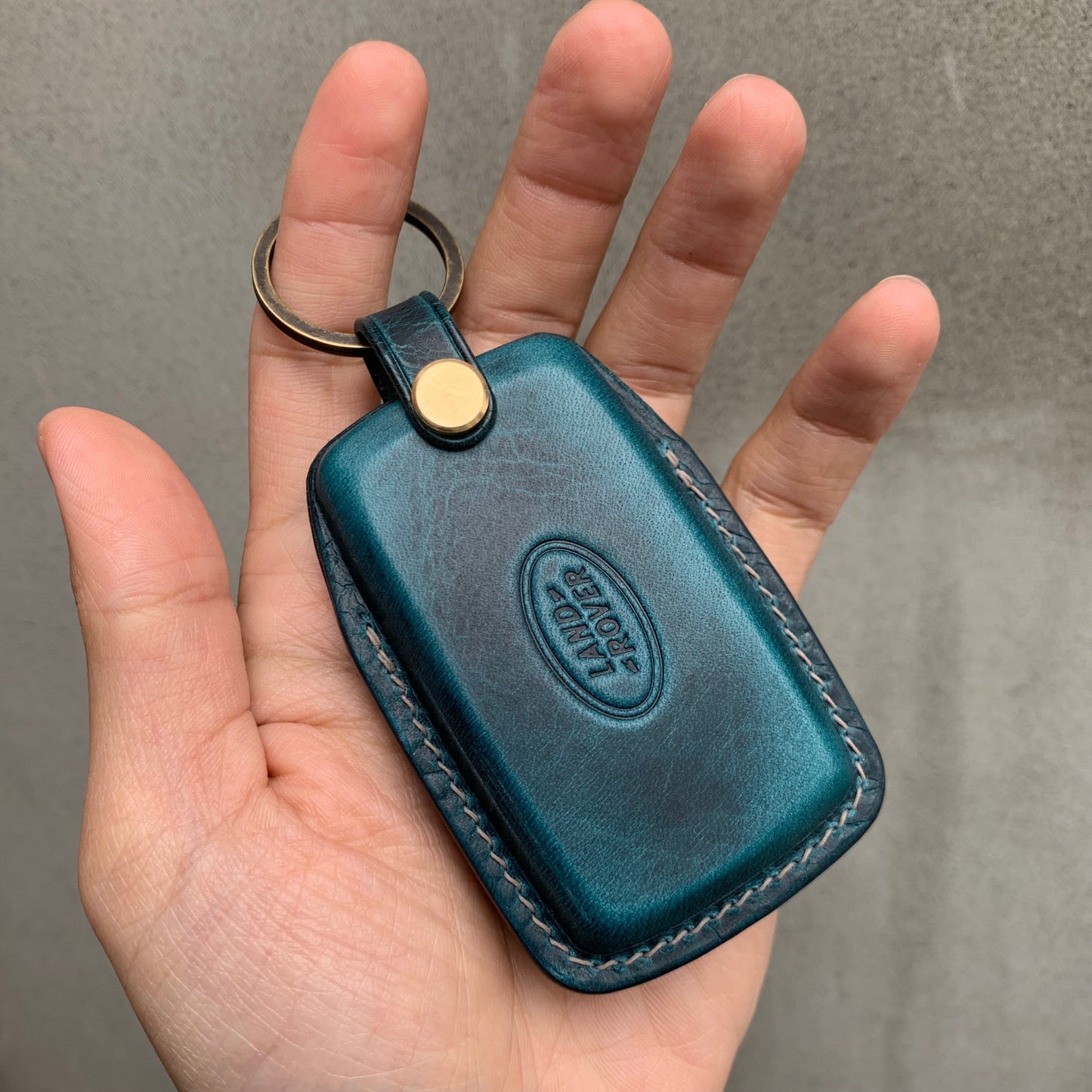 Land Rover key fob cover, Wax leather