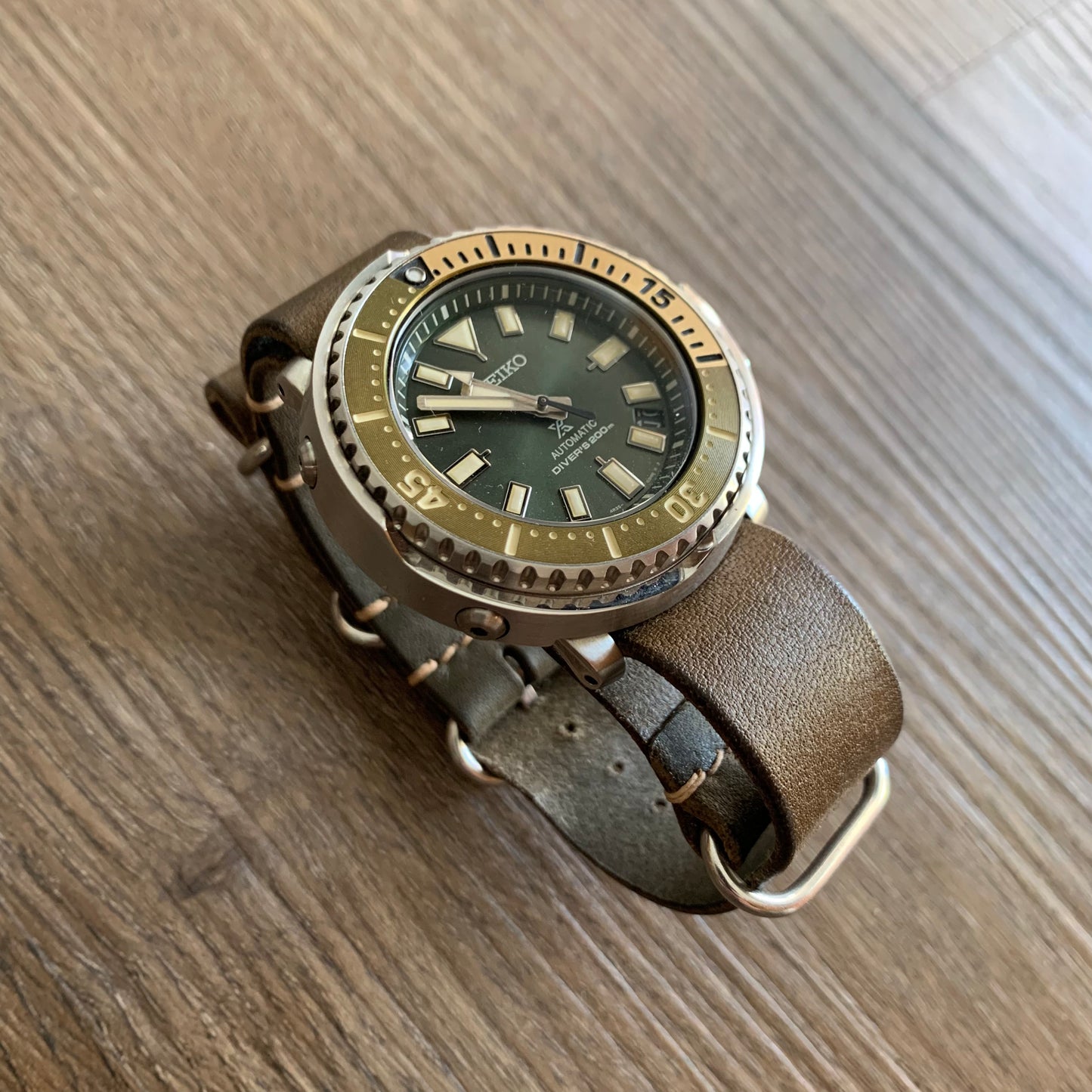 Pueblo Leather NATO strap, leather zulu strap