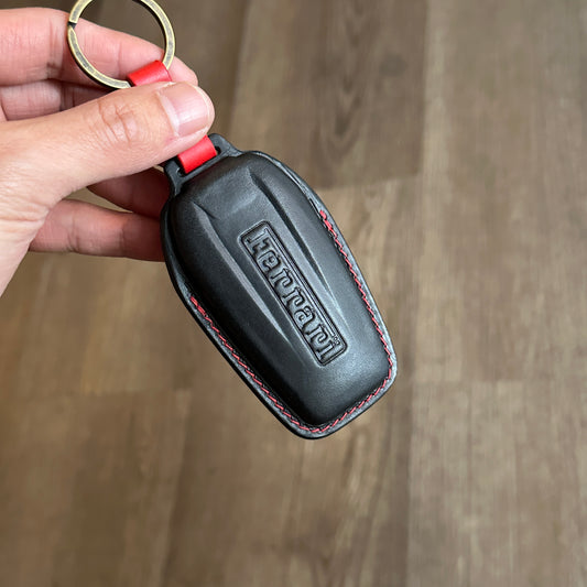 Ferrari key fob cover,  Crocodile leather Leather key case