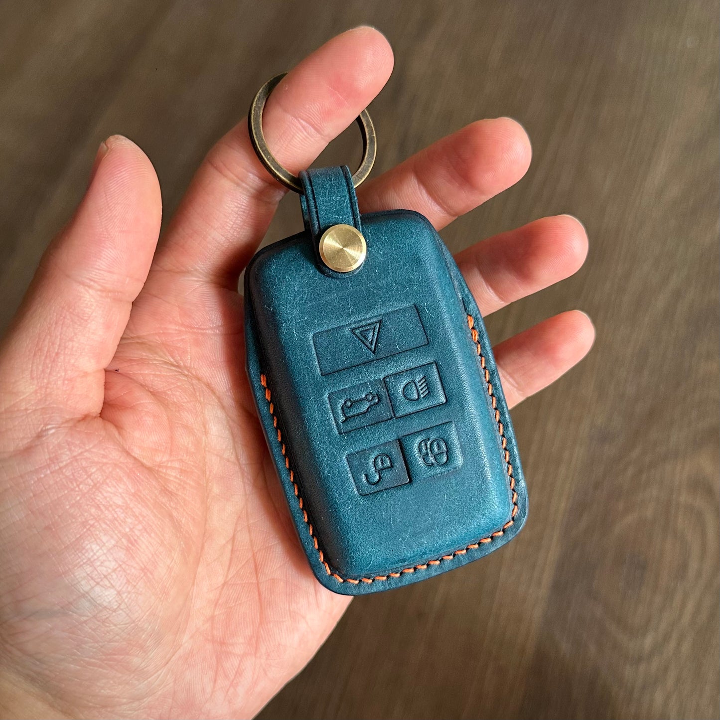 Land Rover key case, key fob cover, Pueblo leather