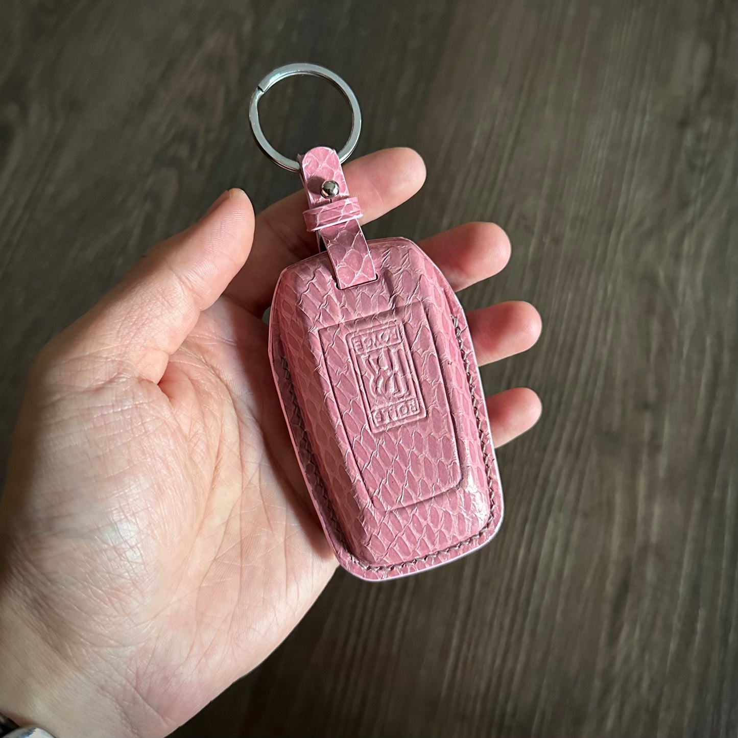 Rolls Royce key fob cover, snake leather Leather key case