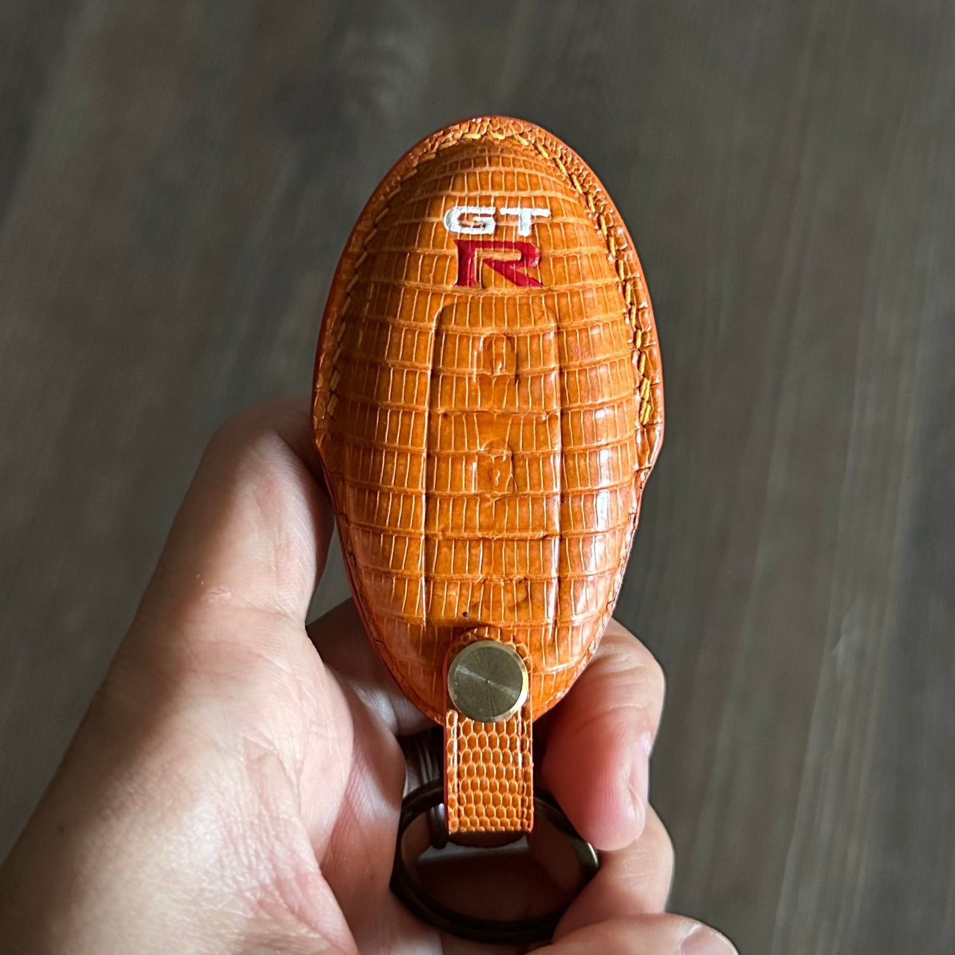 Nissan GT-R key fob cover, GTR R35 Leather key case, Lizard leather ...