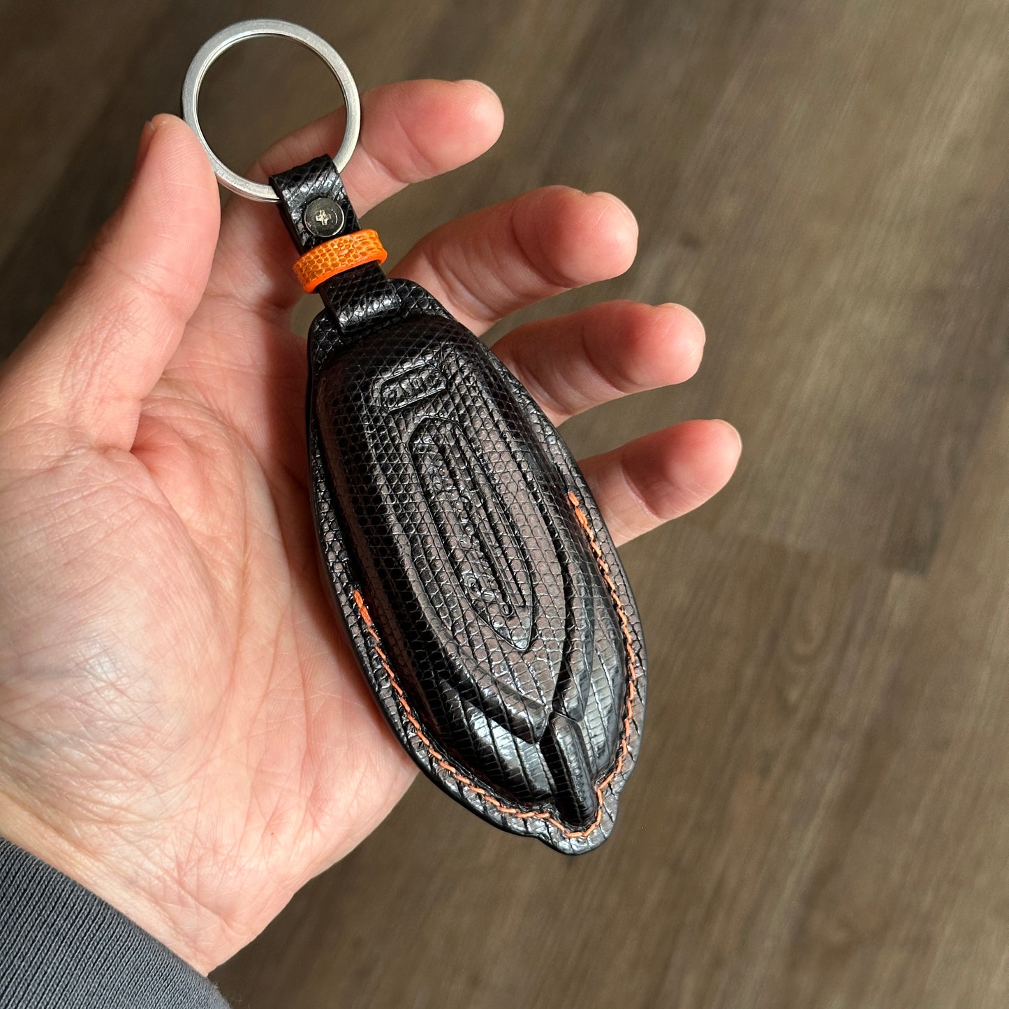 Lamborghini key fob cover, Lamborghini Leather key case, Lizard leather