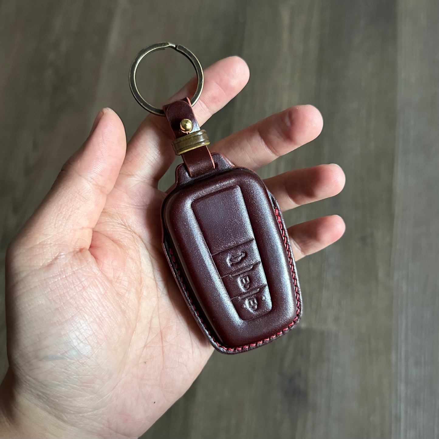 Toyota key fob cover, Shell Cordovan