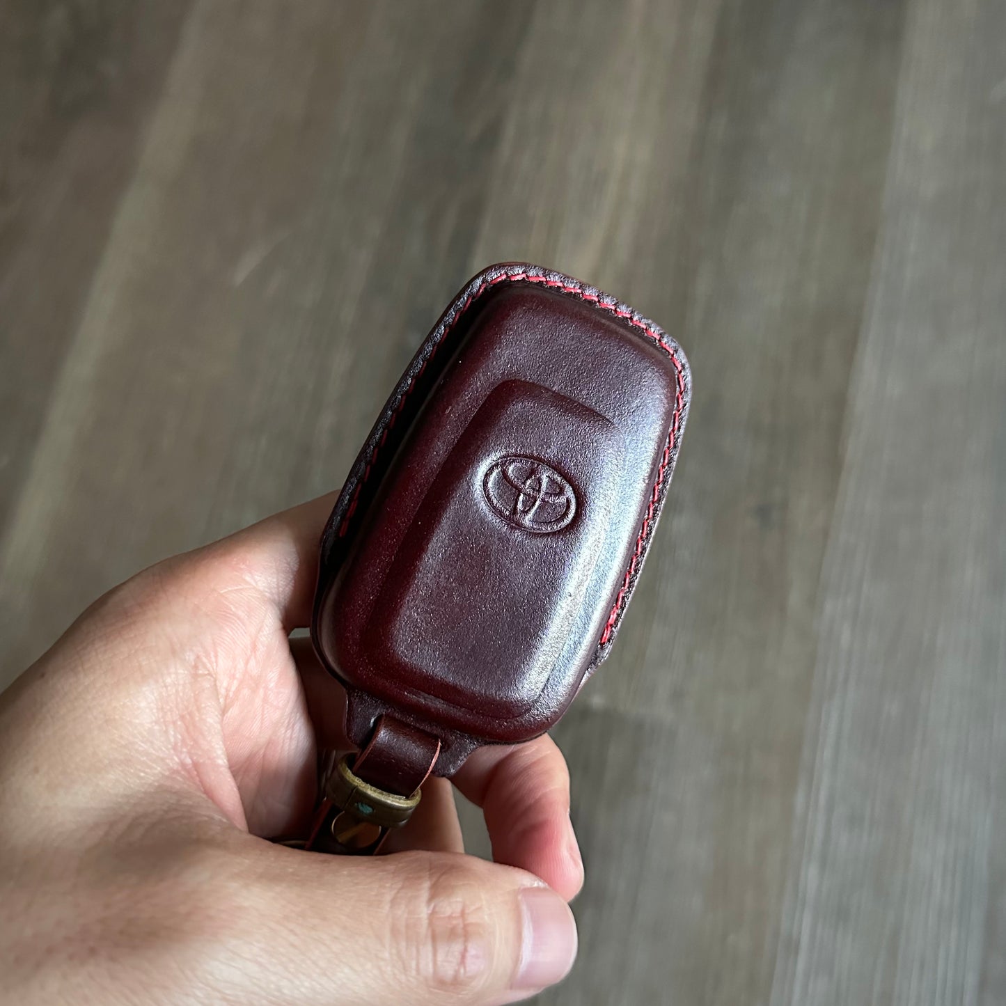 Toyota key fob cover, Shell Cordovan