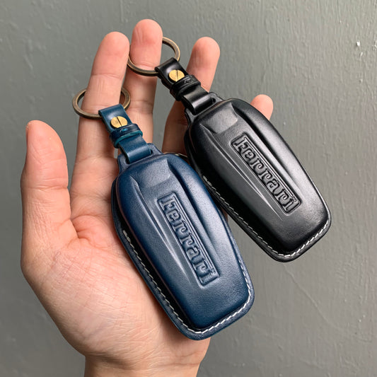 Ferrari key fob cover, key case Shell Cordovan