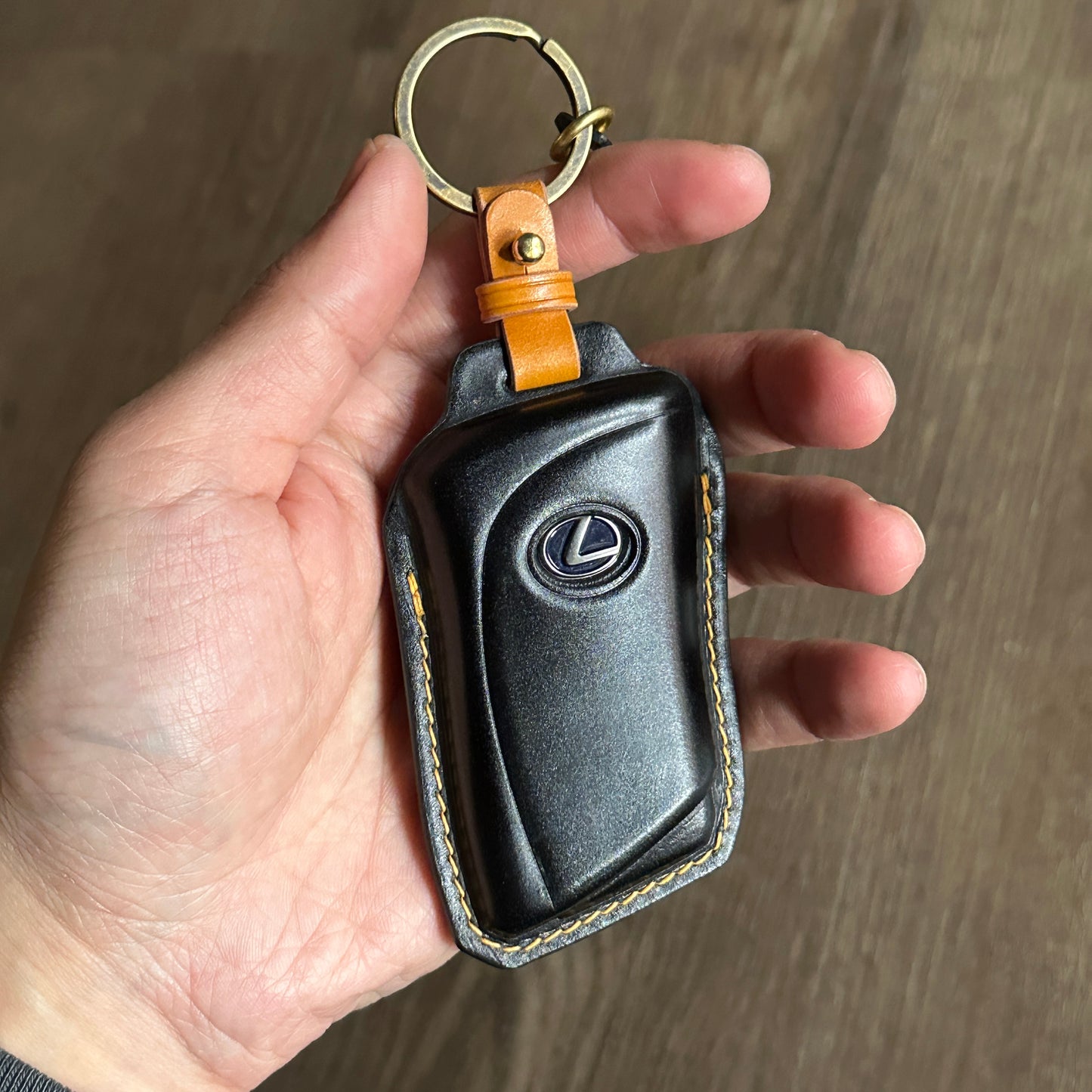 Lexus key fob cover, Shell Cordovan