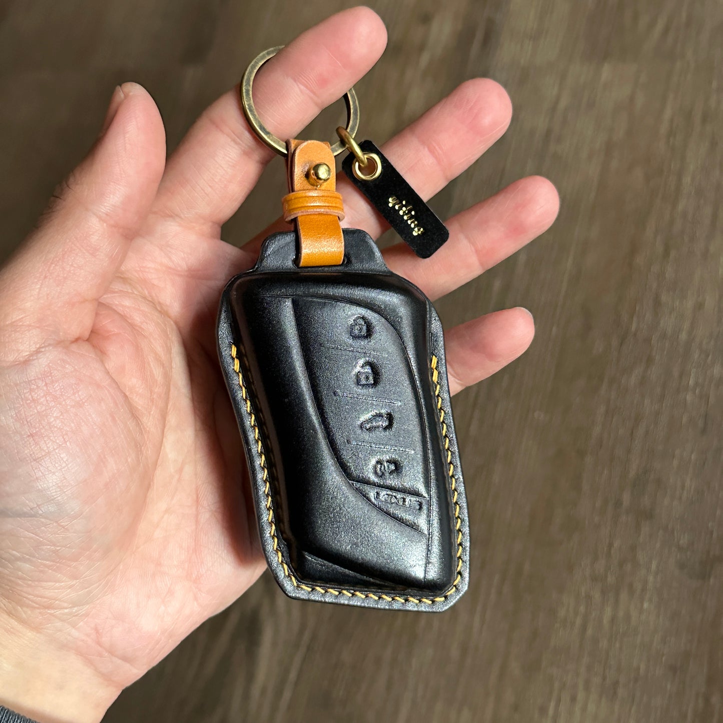 Lexus key fob cover, Shell Cordovan