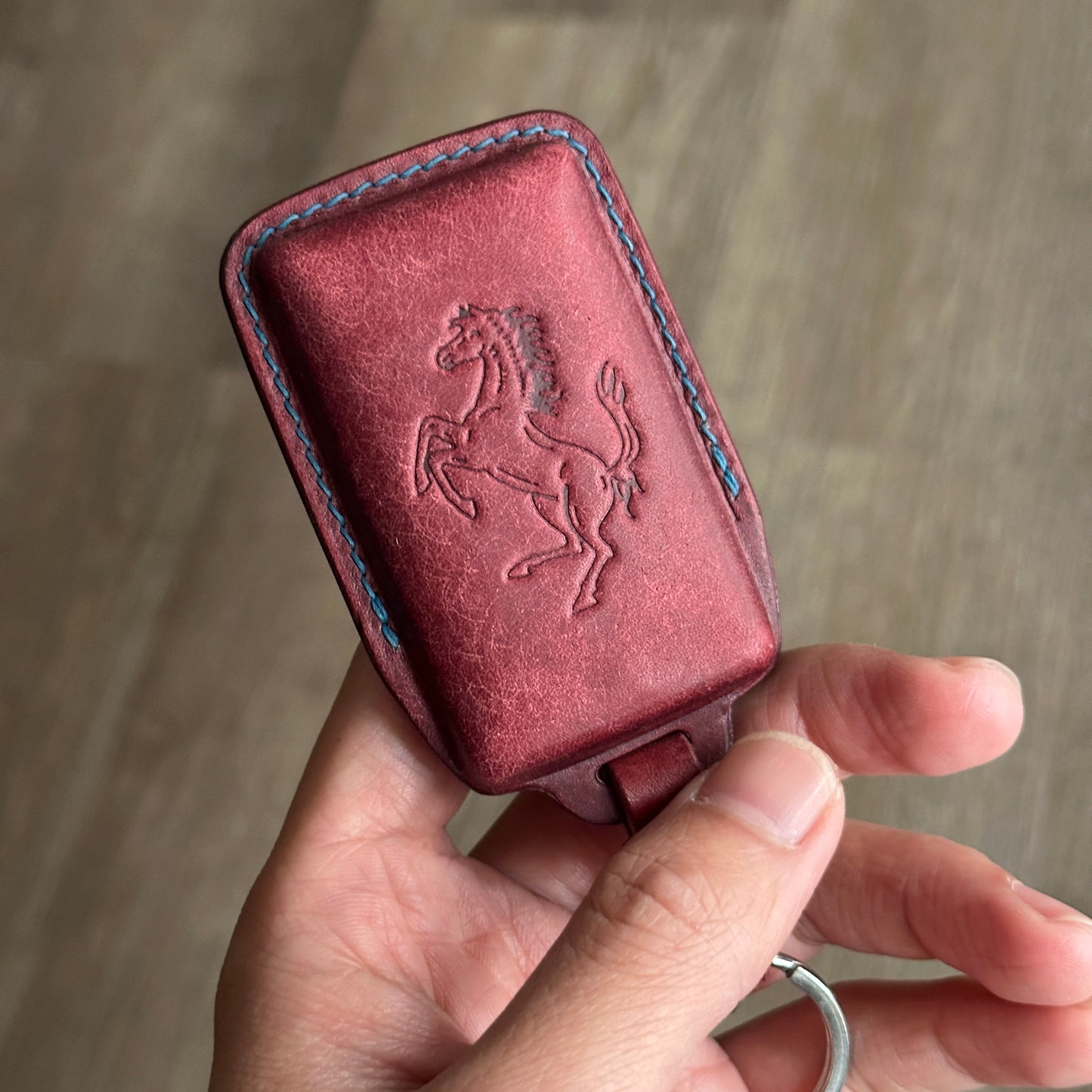 Ferrari key fob cover, key case, Buttero  Leather