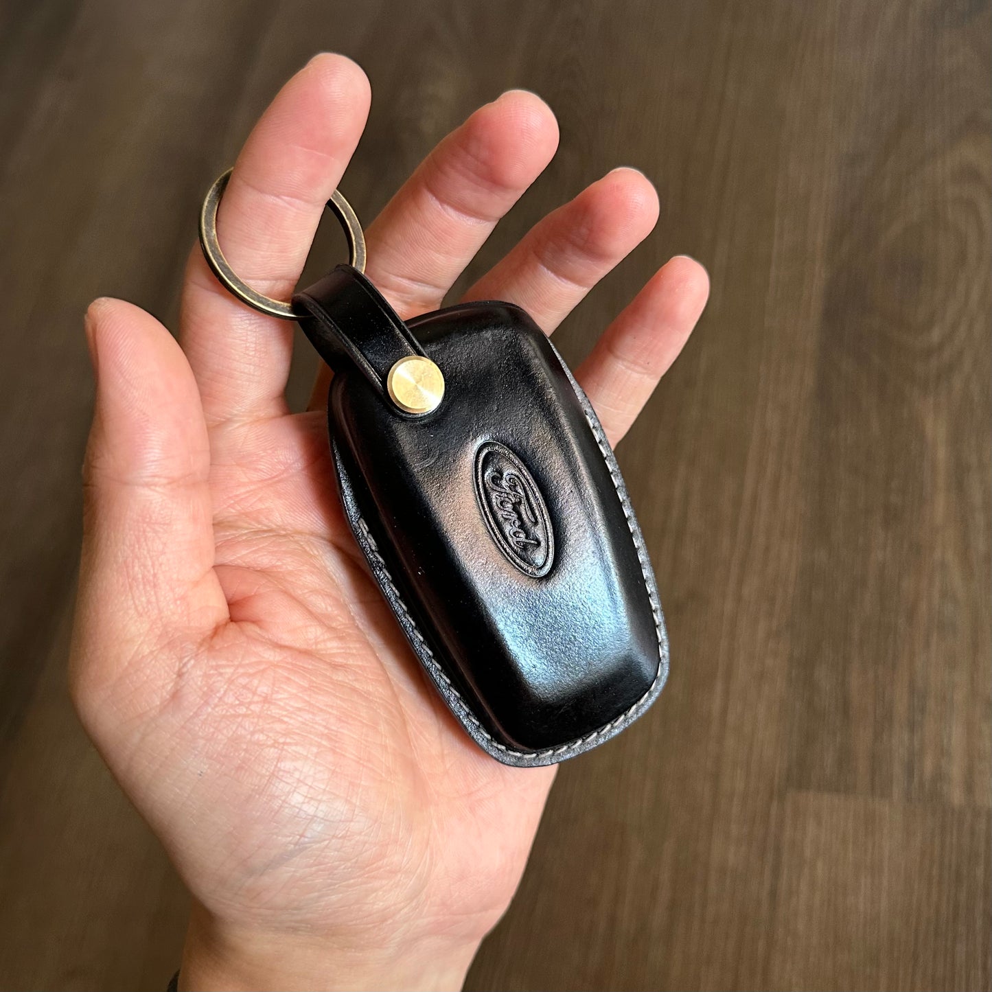 Ford key fob cover, Shell Cordovan