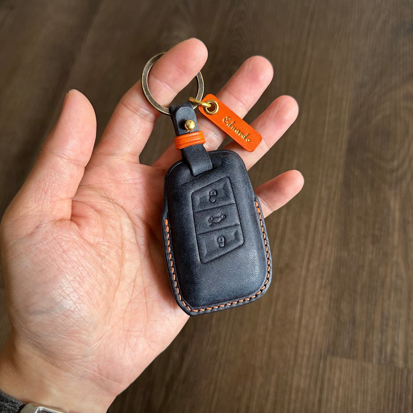 Volkswagen key case, Pueblo leather