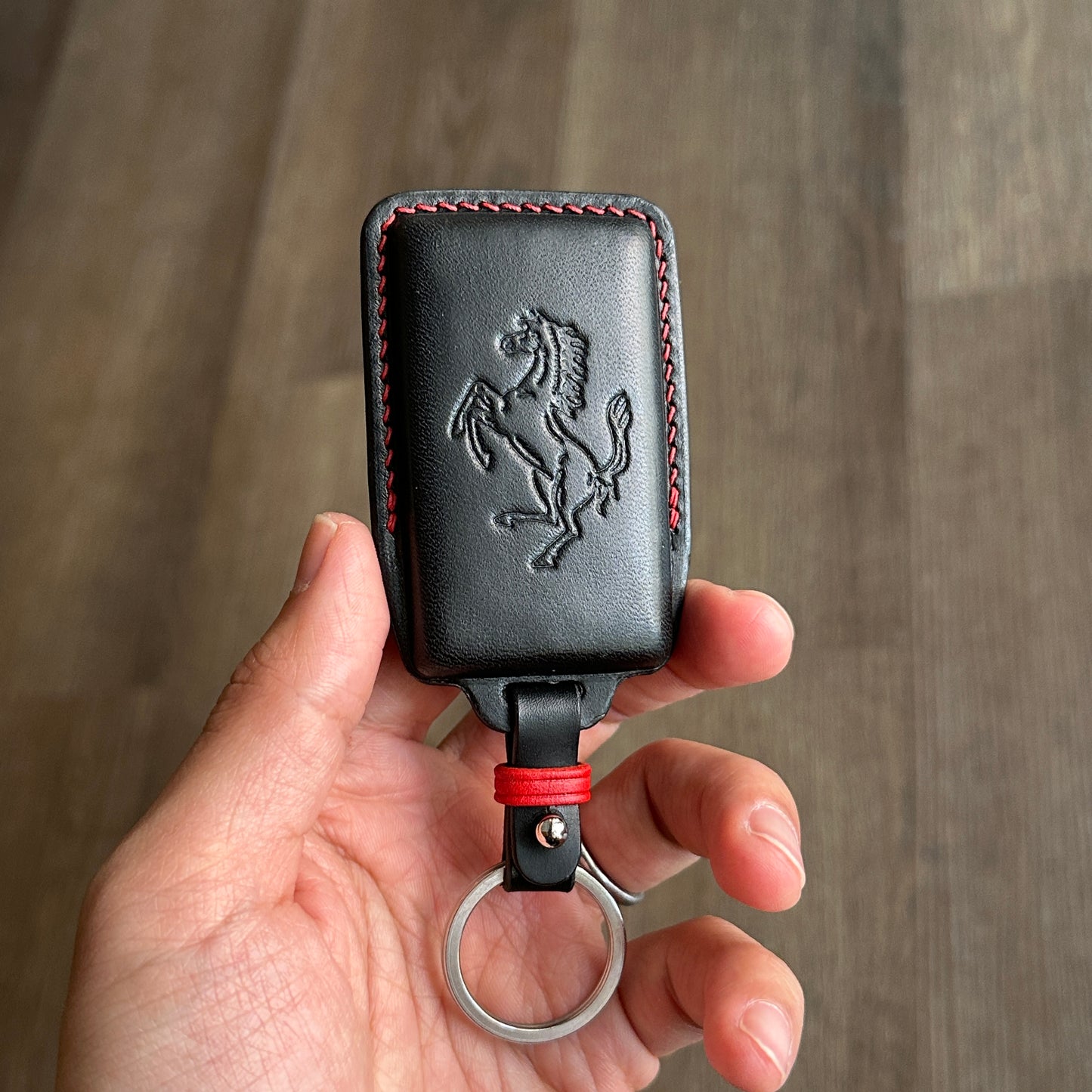 Ferrari key fob cover, Roma key case, 296GTS, Buttero Leather