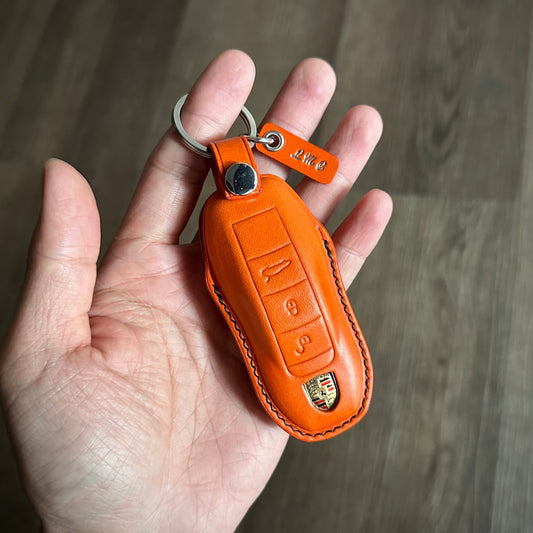 Porsche key fob cover, buttero leather