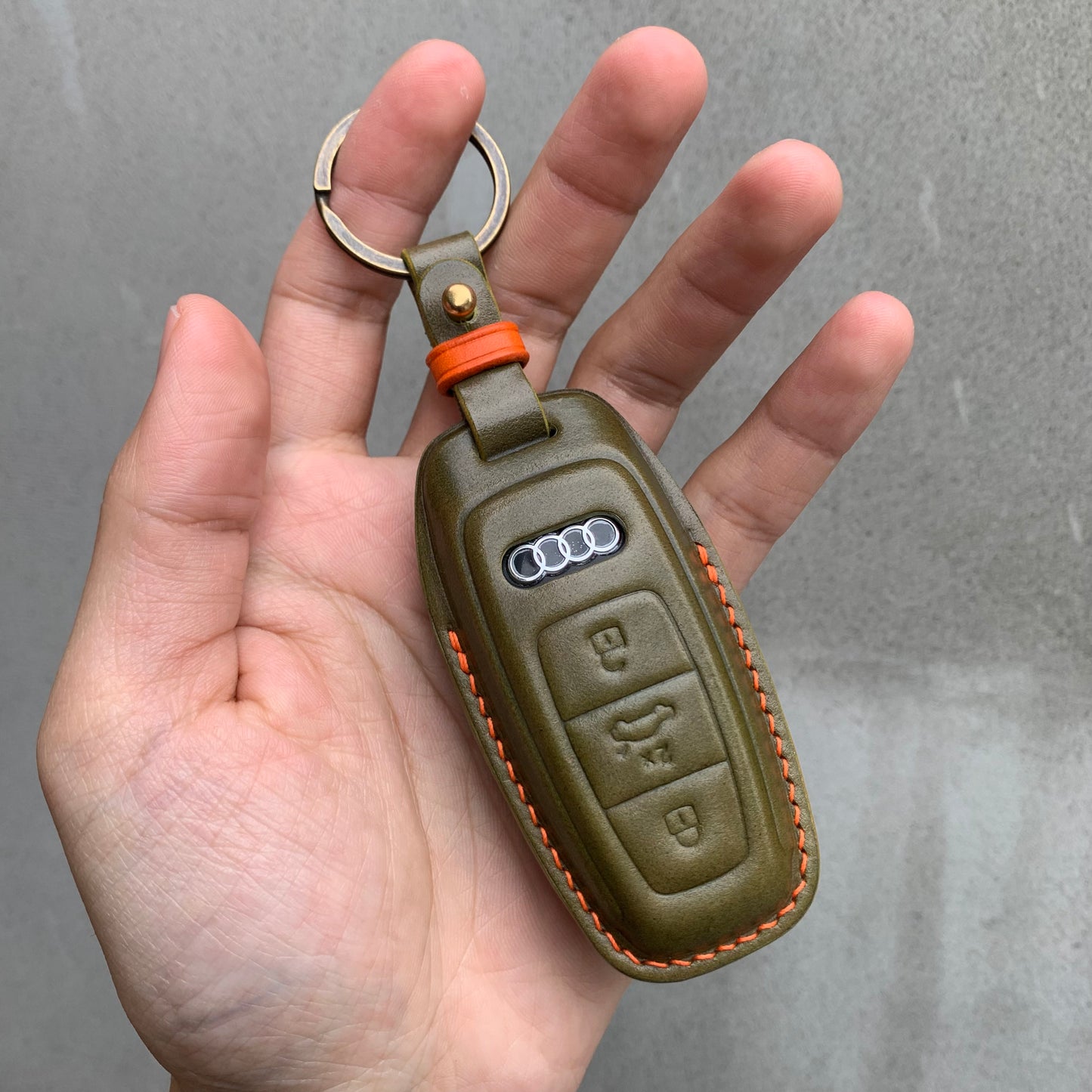 Audi key fob cover, Shell Cordovan