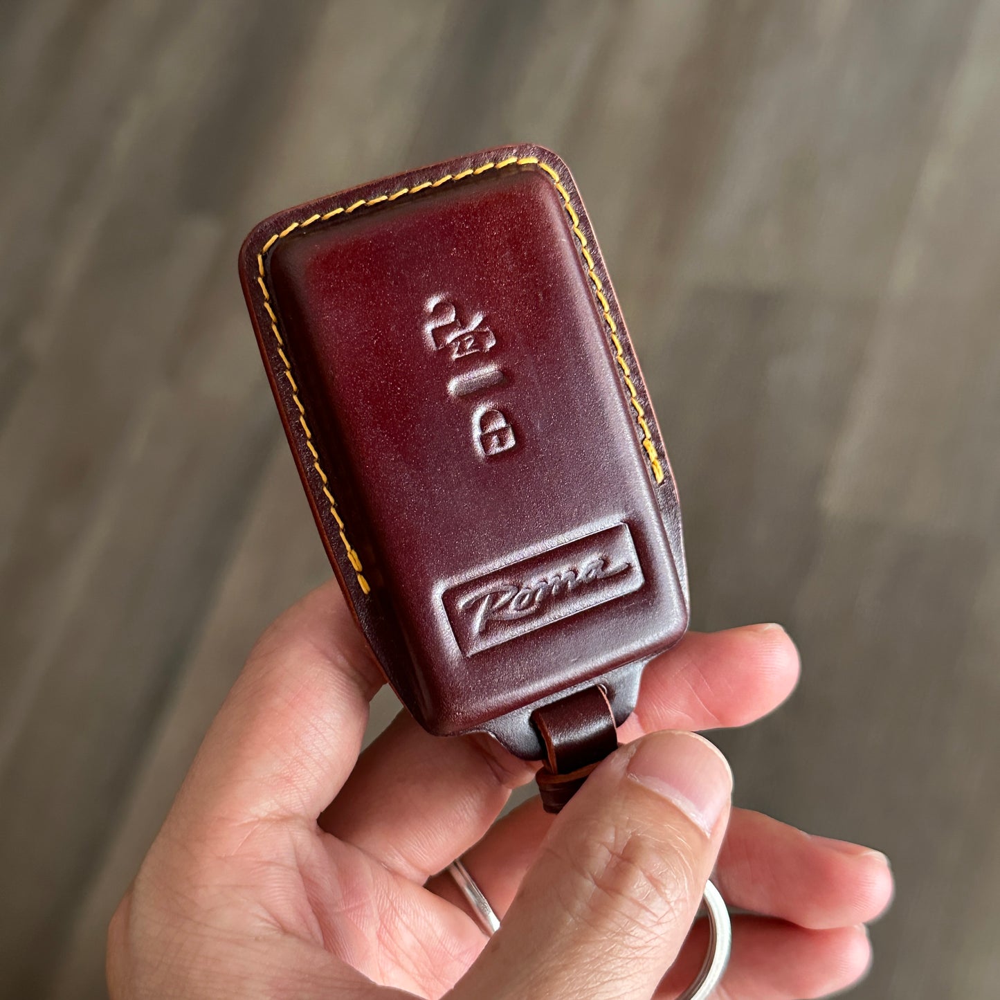 Ferrari key fob cover, key case Shell Cordovan
