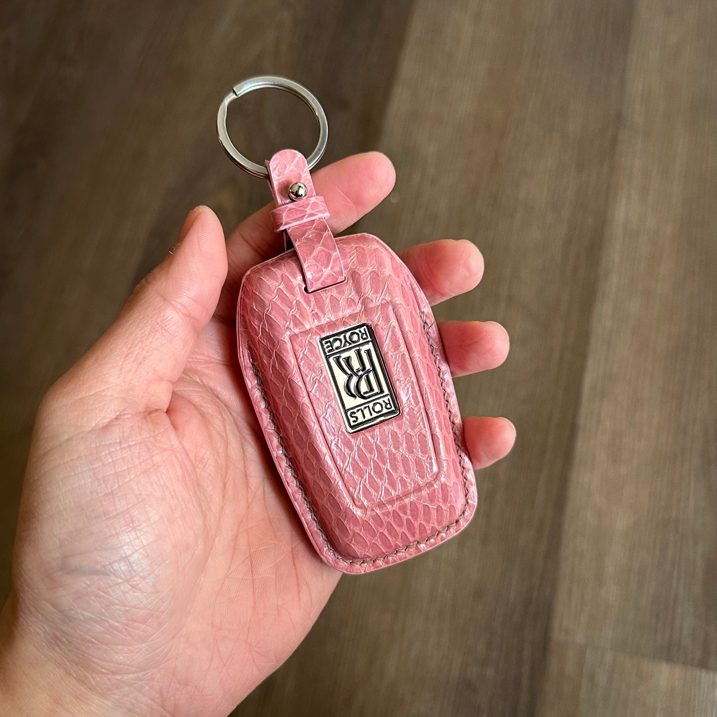 Rolls Royce key fob cover, snake leather Leather key case