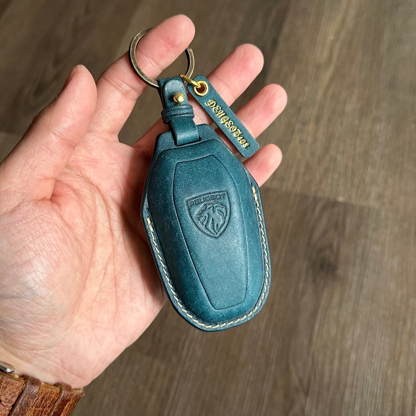 Peugeot key case, Pueblo leather