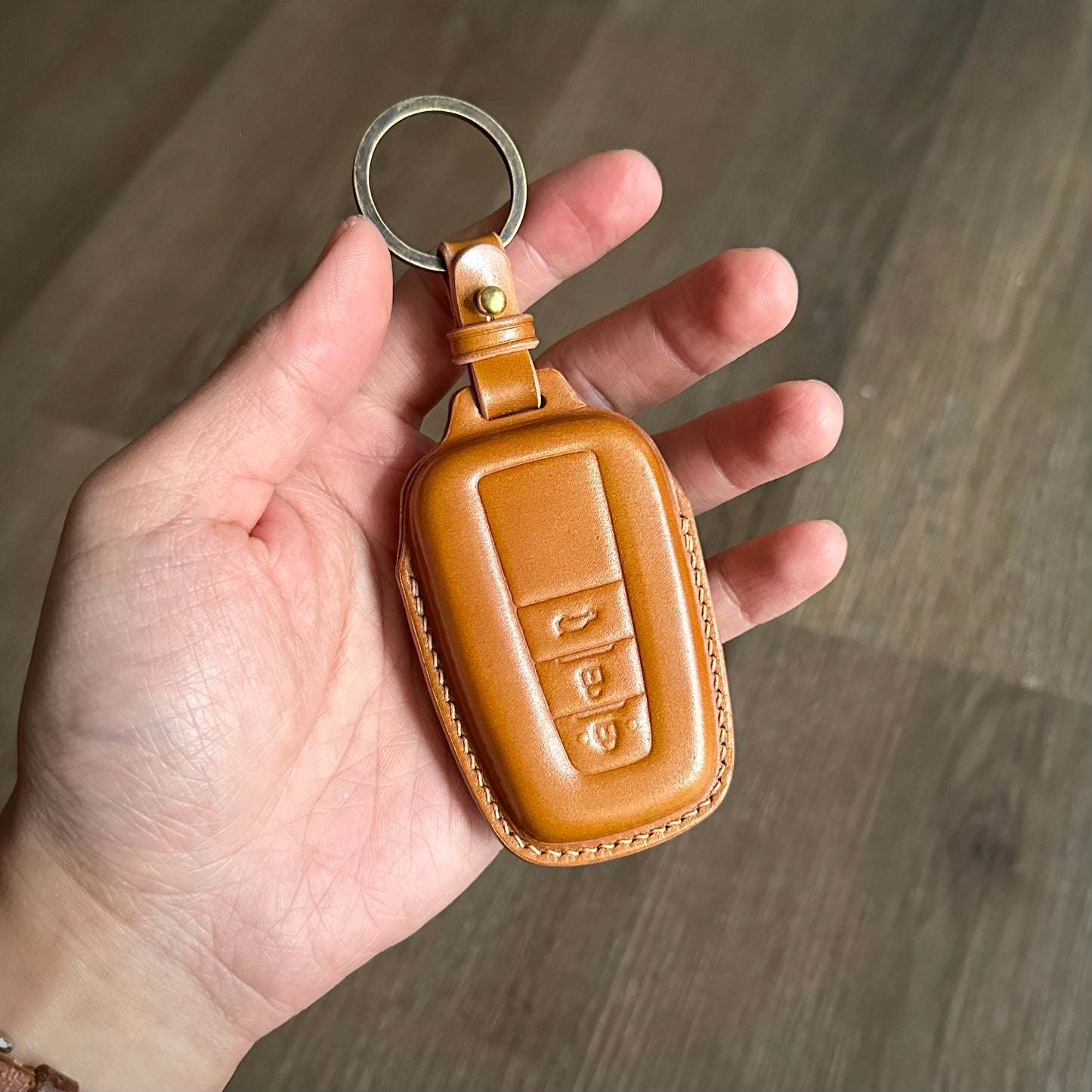 Toyota key fob cover, Shell Cordovan