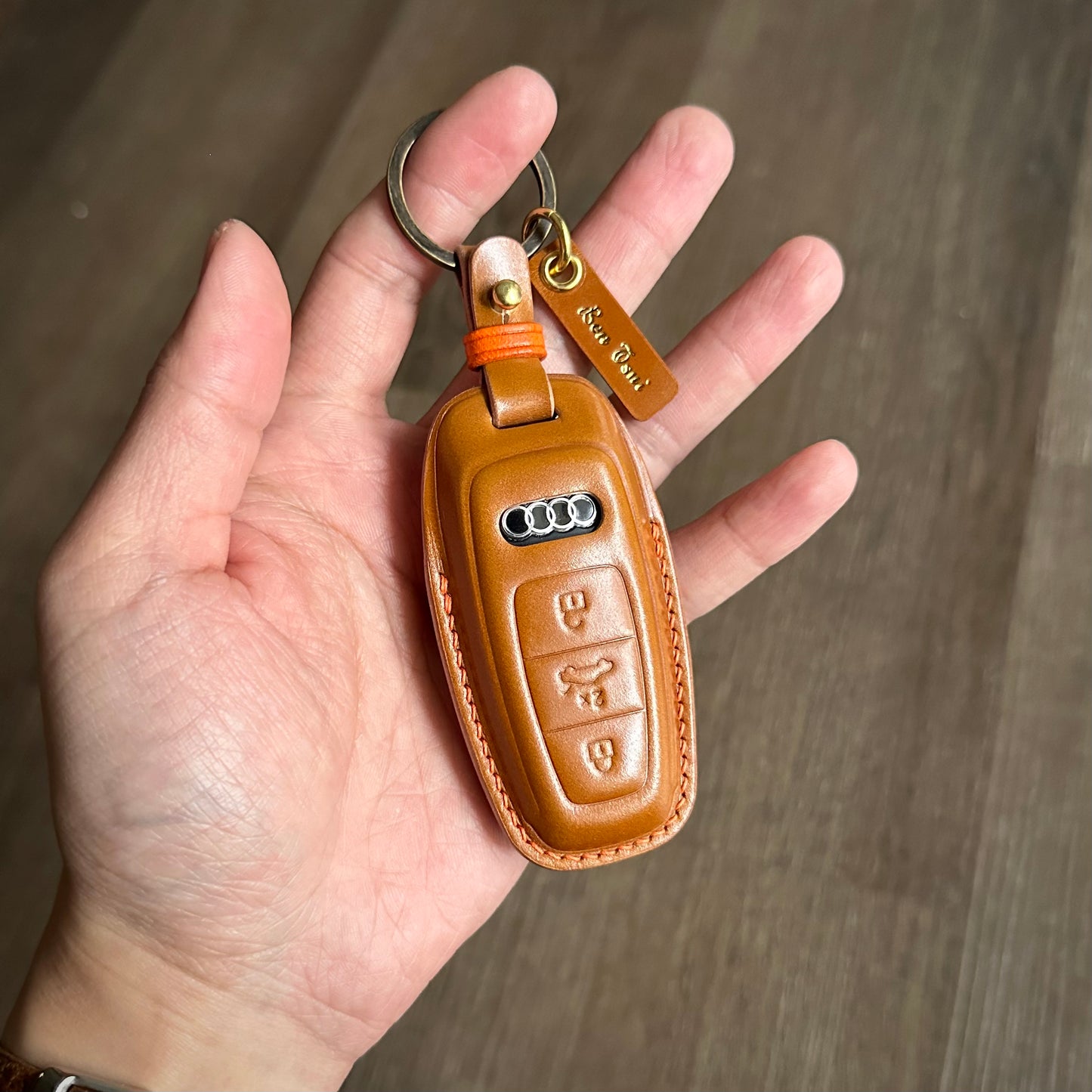 Audi key fob cover, Shell Cordovan