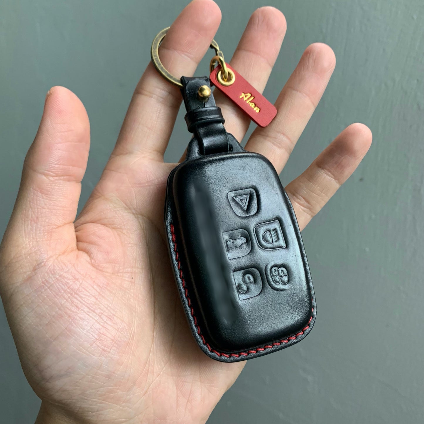 Land Rover key fob cover, Shell Cordovan