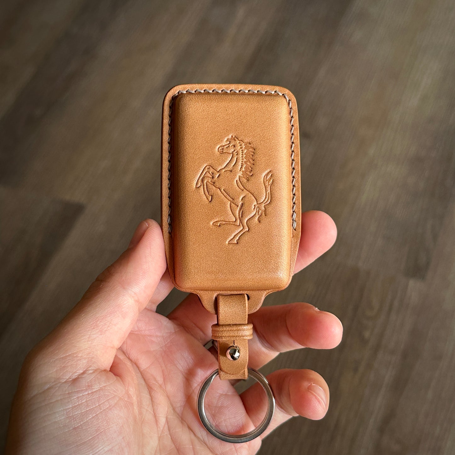 Ferrari key fob cover, Roma key case, 296GTS, Buttero Leather