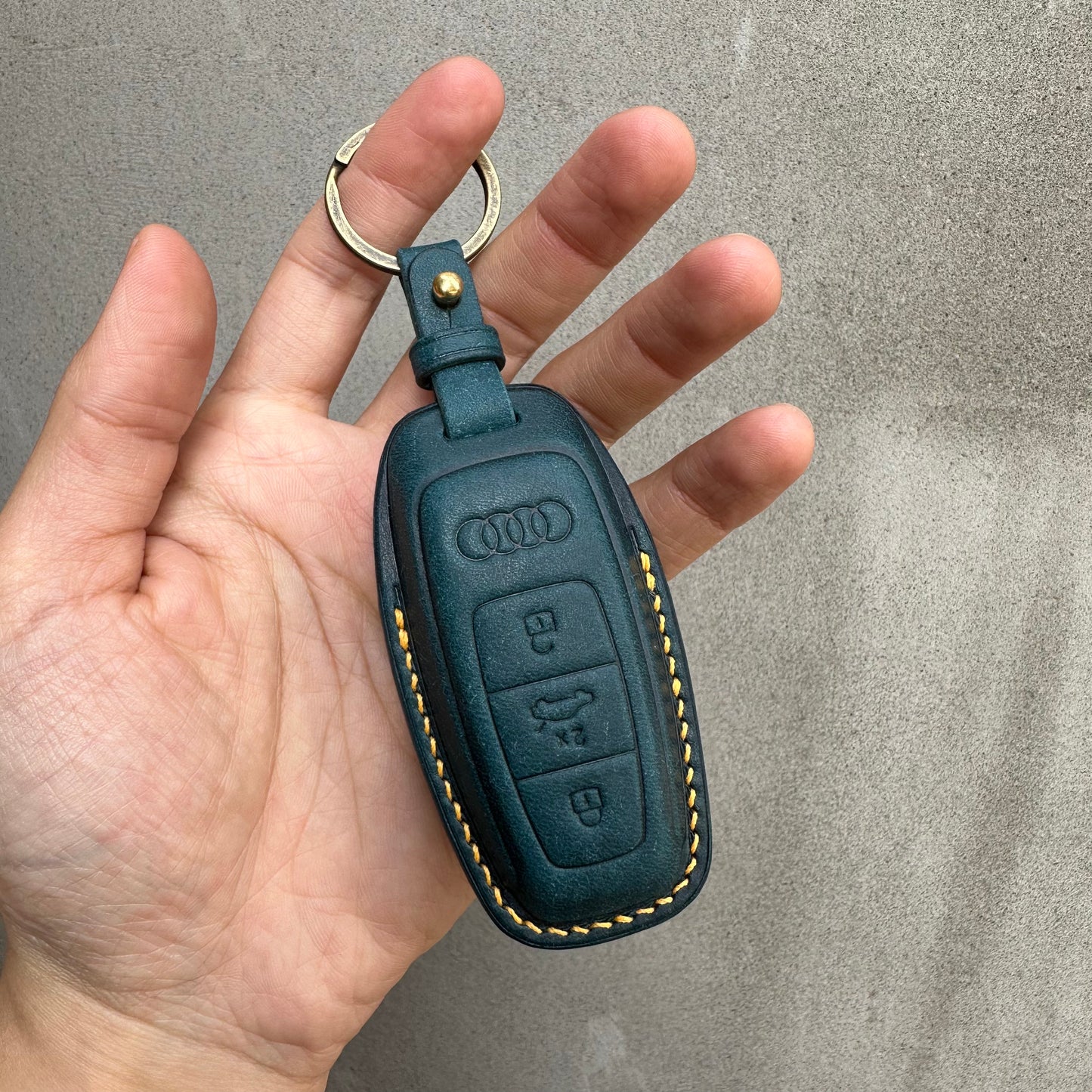 Audi key fob cover, key case, Pueblo leather
