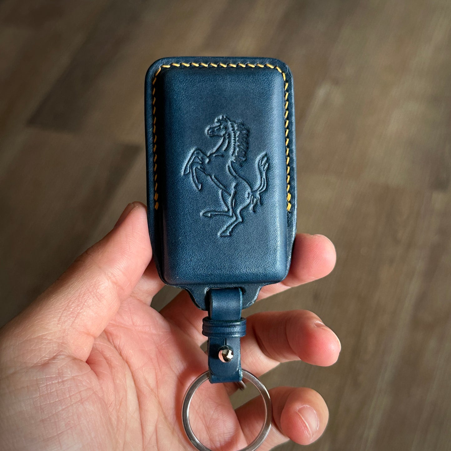 Ferrari key fob cover, Roma key case, 296GTS, Buttero Leather