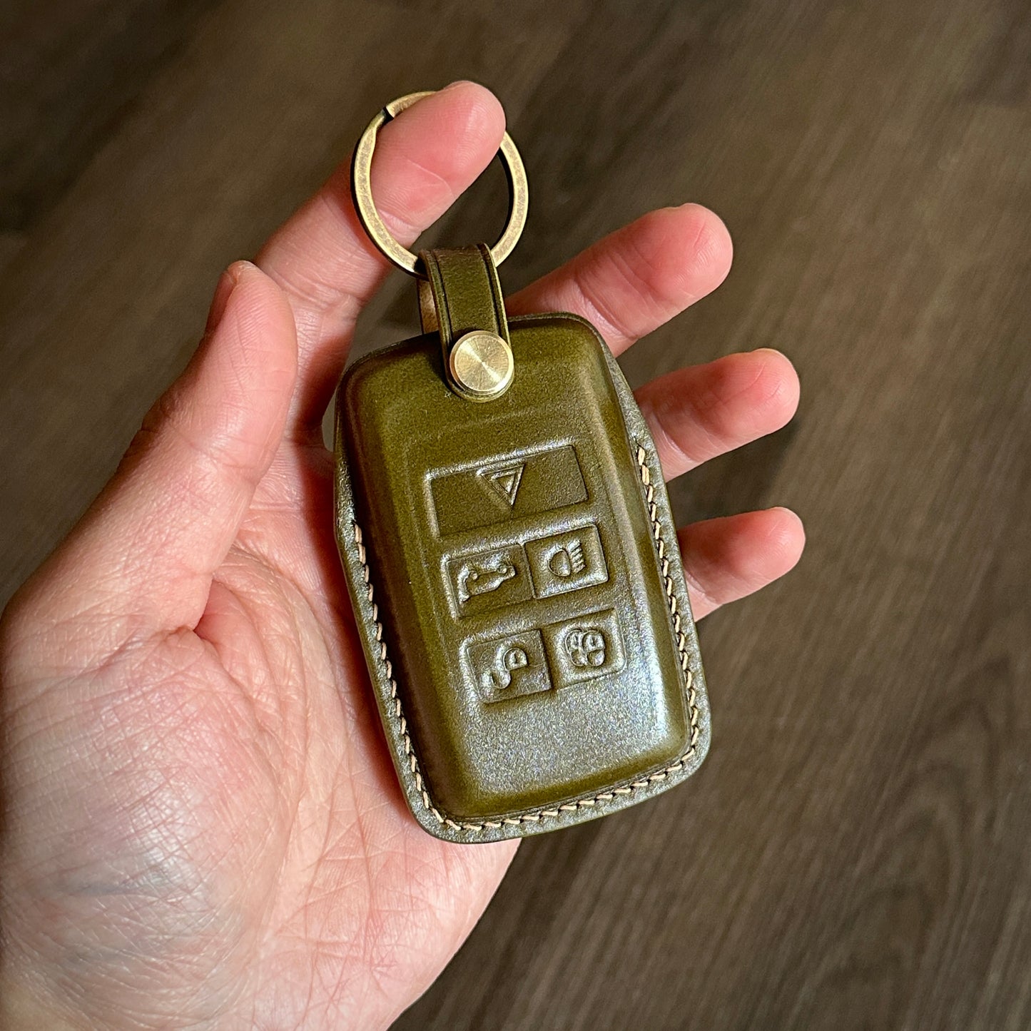 Land Rover key fob cover, key case, Shell Cordovan