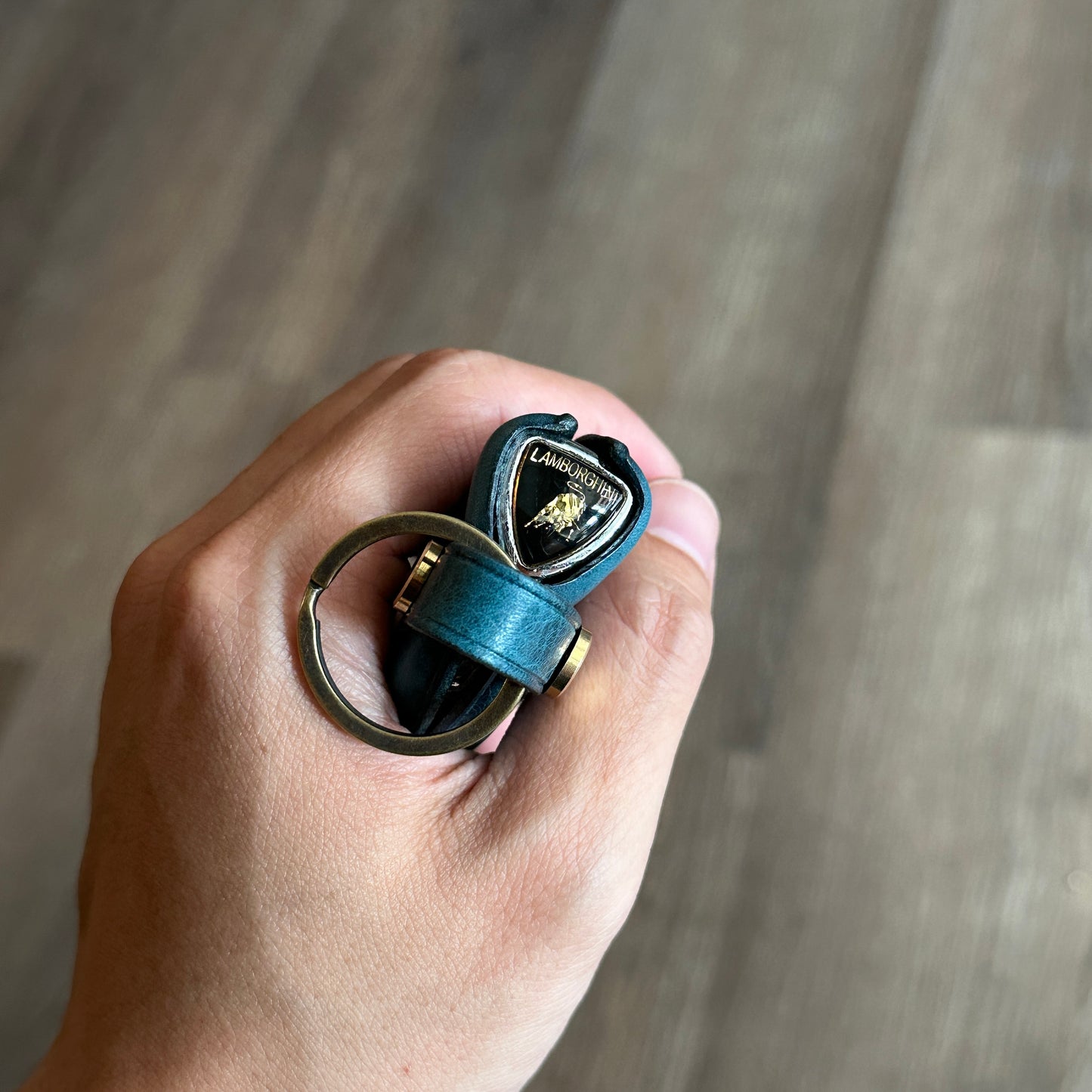 Lamborghini key fob cover, key case,  Wax leather