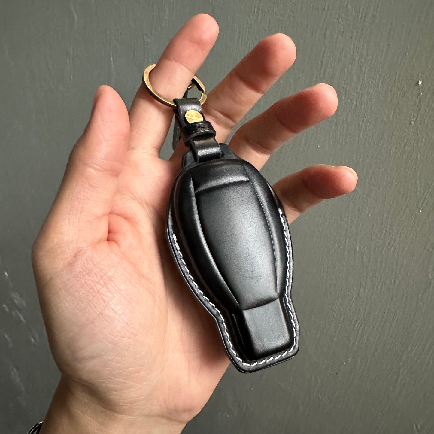 Infiniti key fob cover, Shell Cordovan