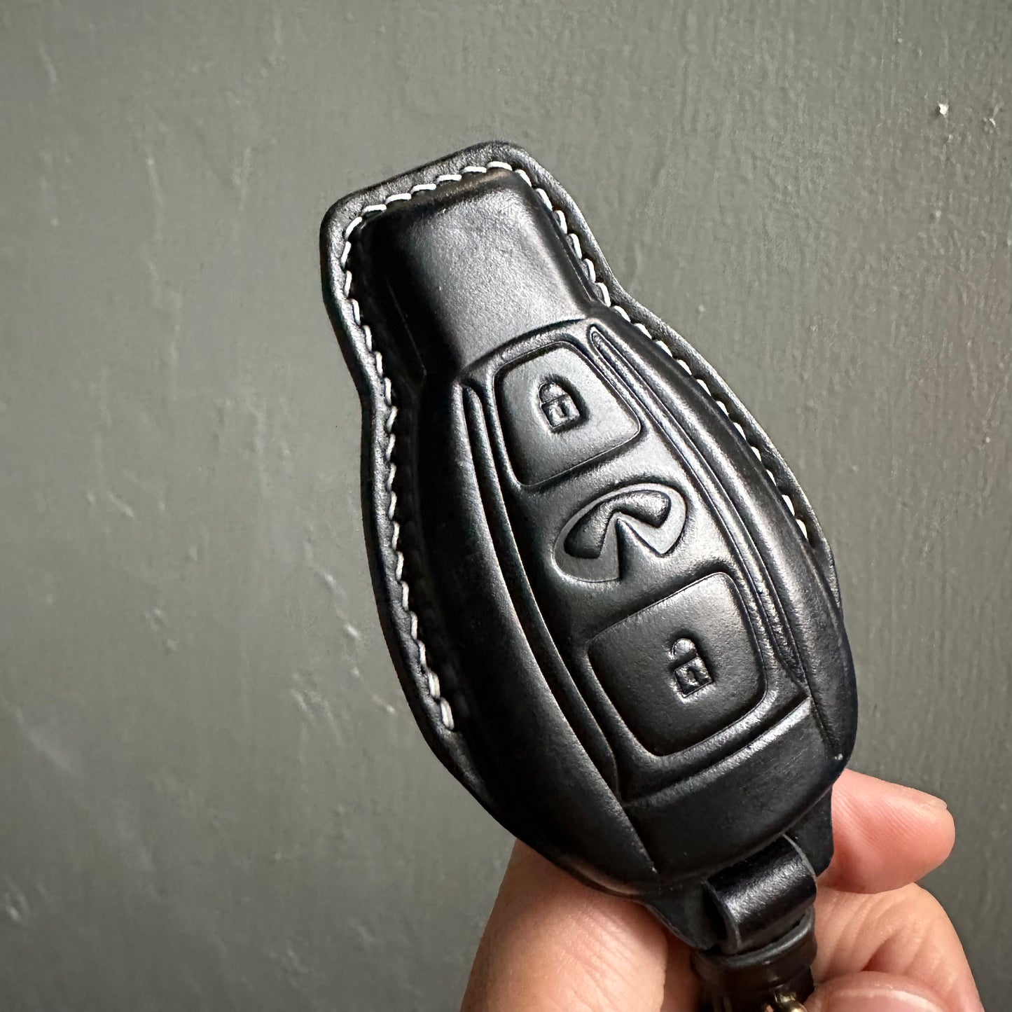 Infiniti key fob cover, Shell Cordovan