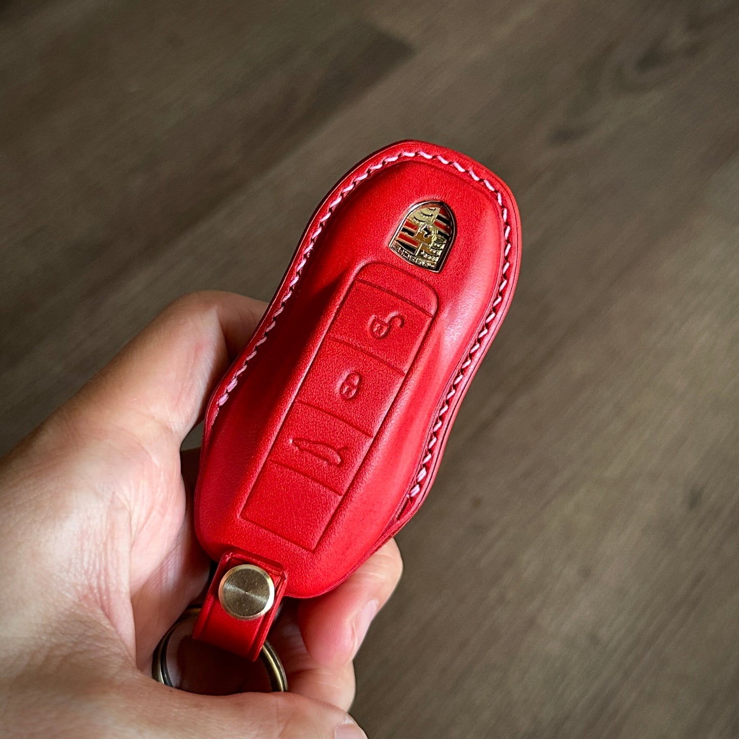Porsche key fob cover, buttero leather
