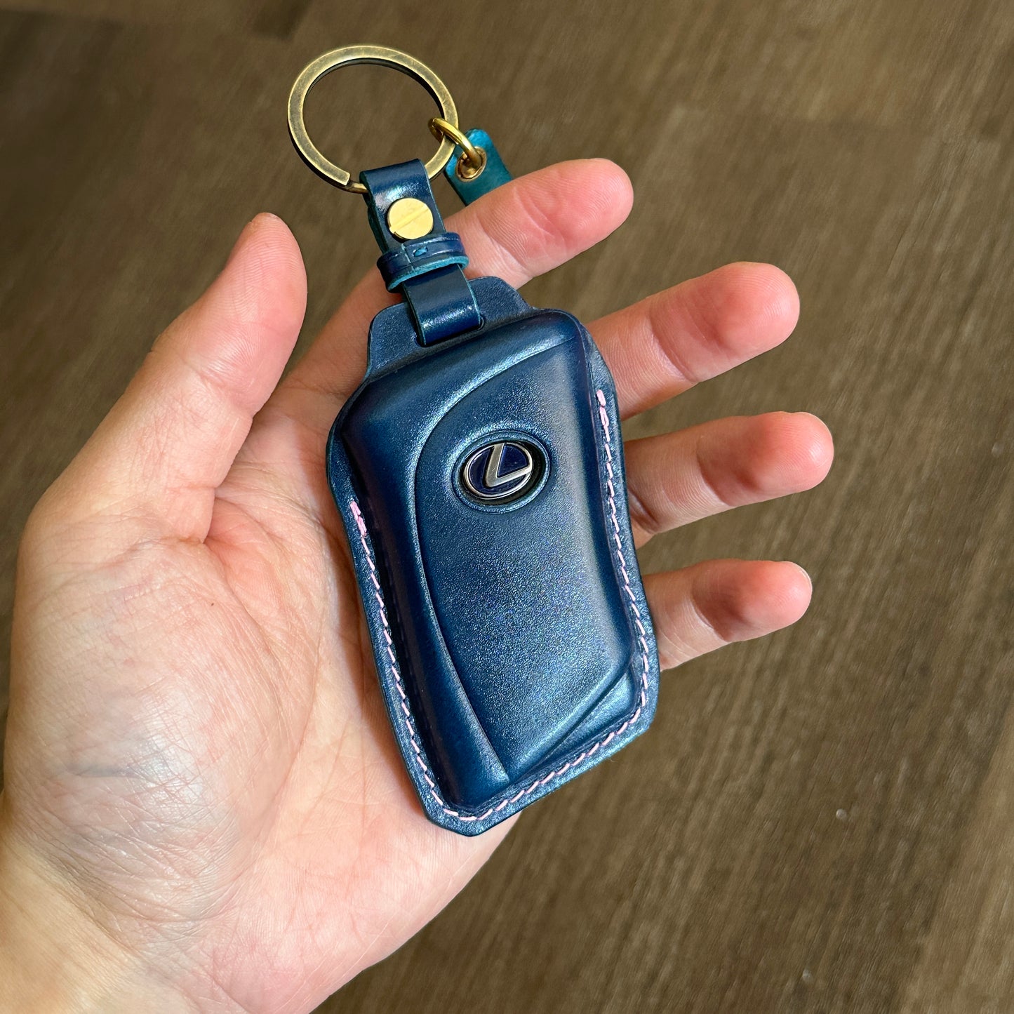 Lexus key fob cover, Shell Cordovan