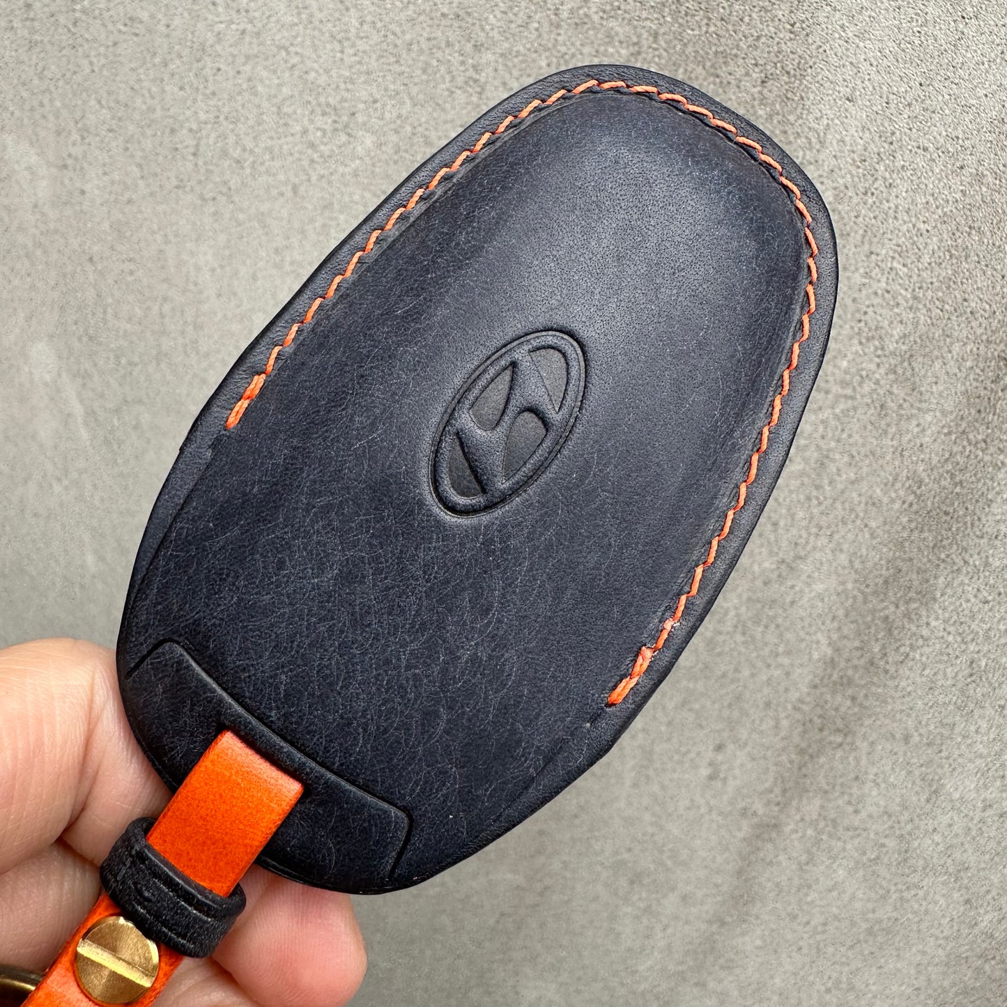 Hyundai key fob cover, Pueblo leather key case