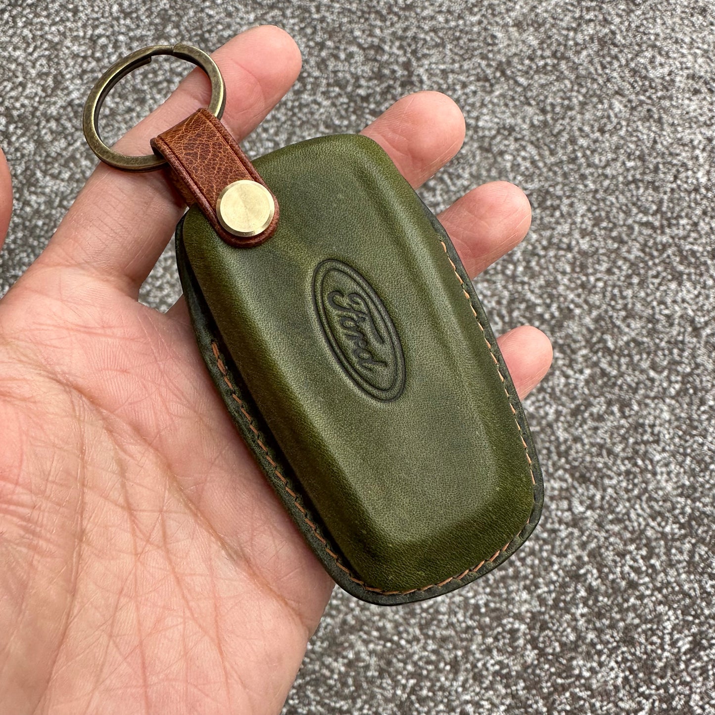 Ford key fob cover, Wax leather
