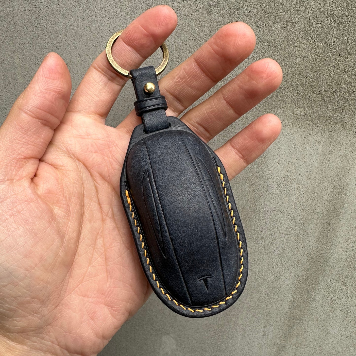 Tesla key fob cover, key case, Pueblo leather