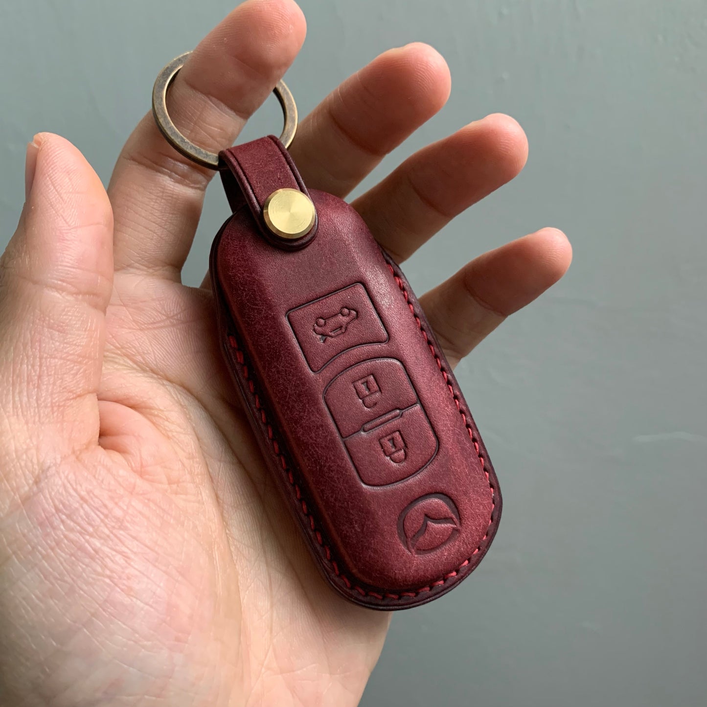 Mazda key fob cover, Pueblo leather