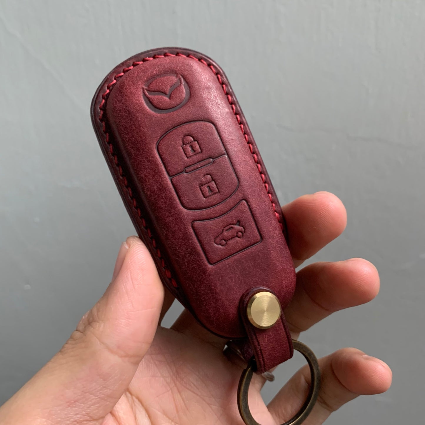 Mazda key fob cover, Pueblo leather