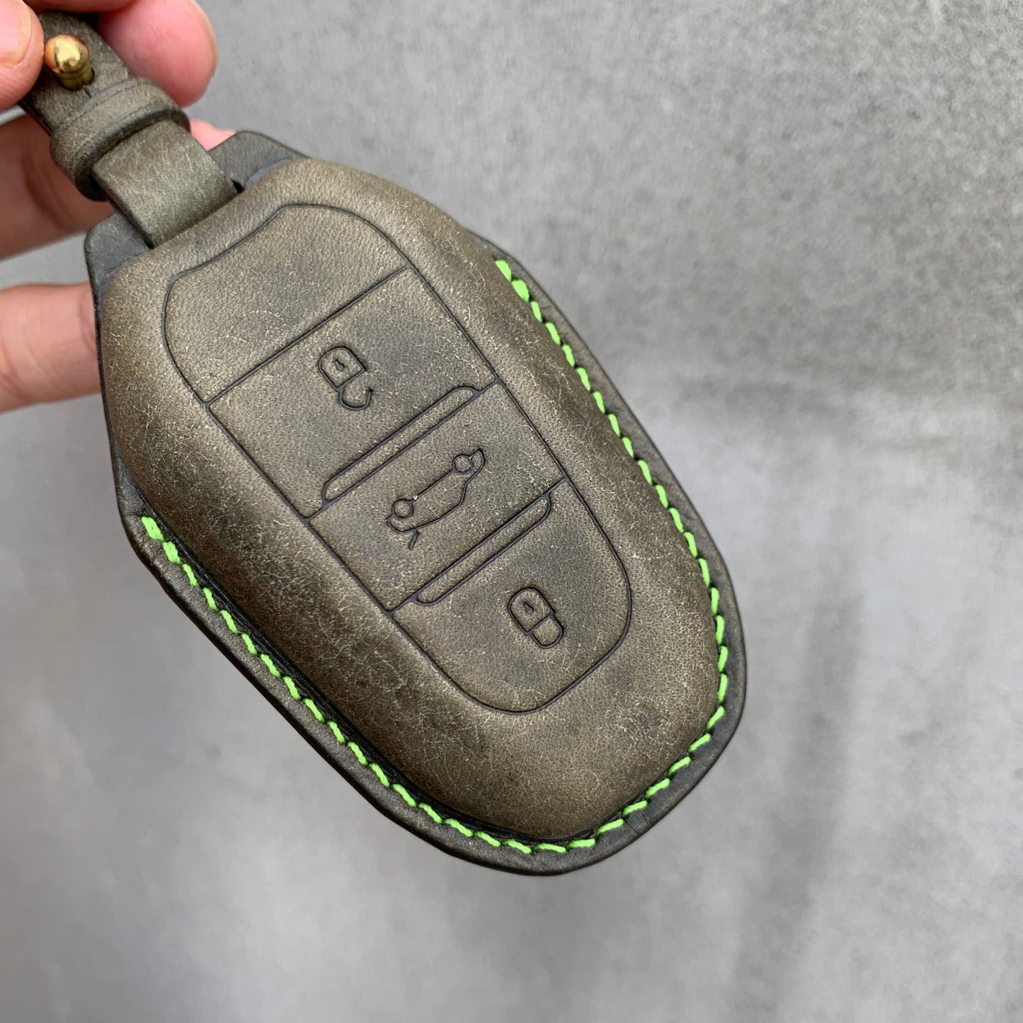 Peugeot key case, Pueblo leather