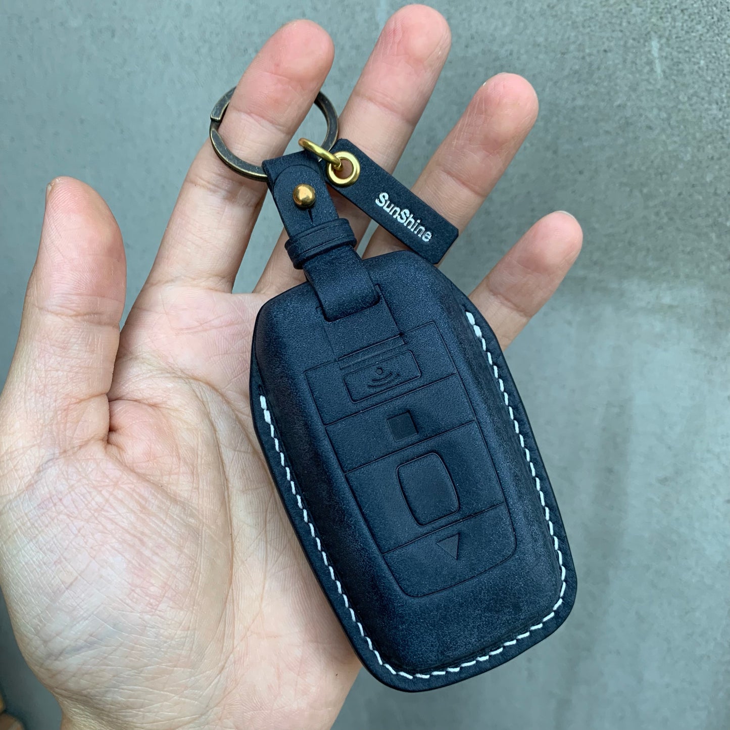 Rolls Royce key case, key fob cover, Pueblo leather