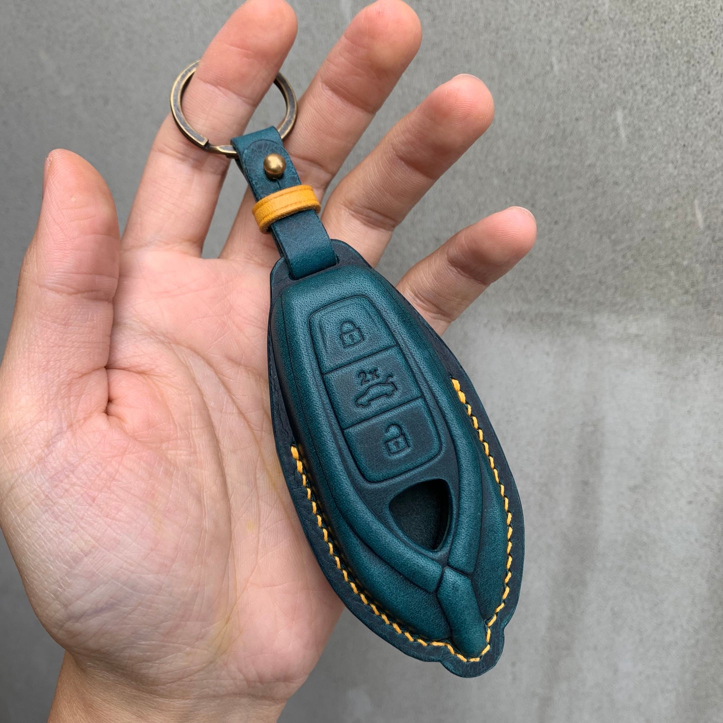 Lamborghini key fob cover, key case,  Wax leather