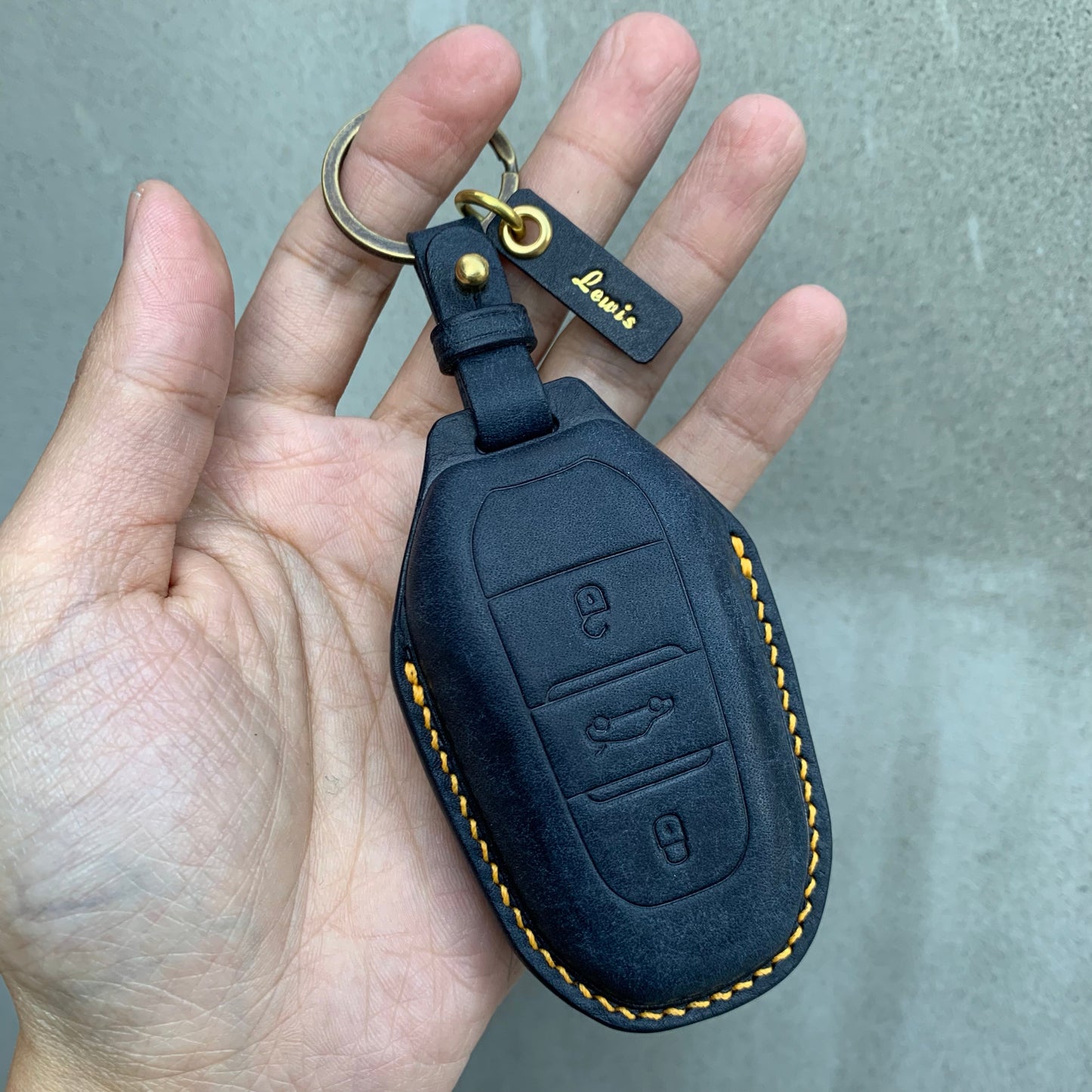 Peugeot key case, Pueblo leather