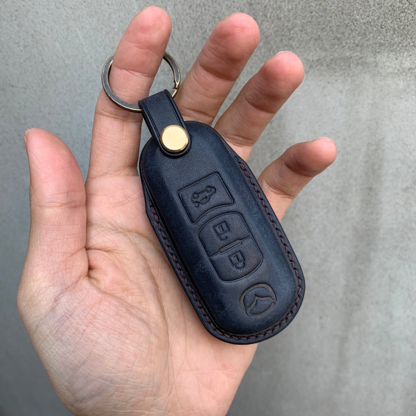 Mazda key fob cover, Pueblo leather